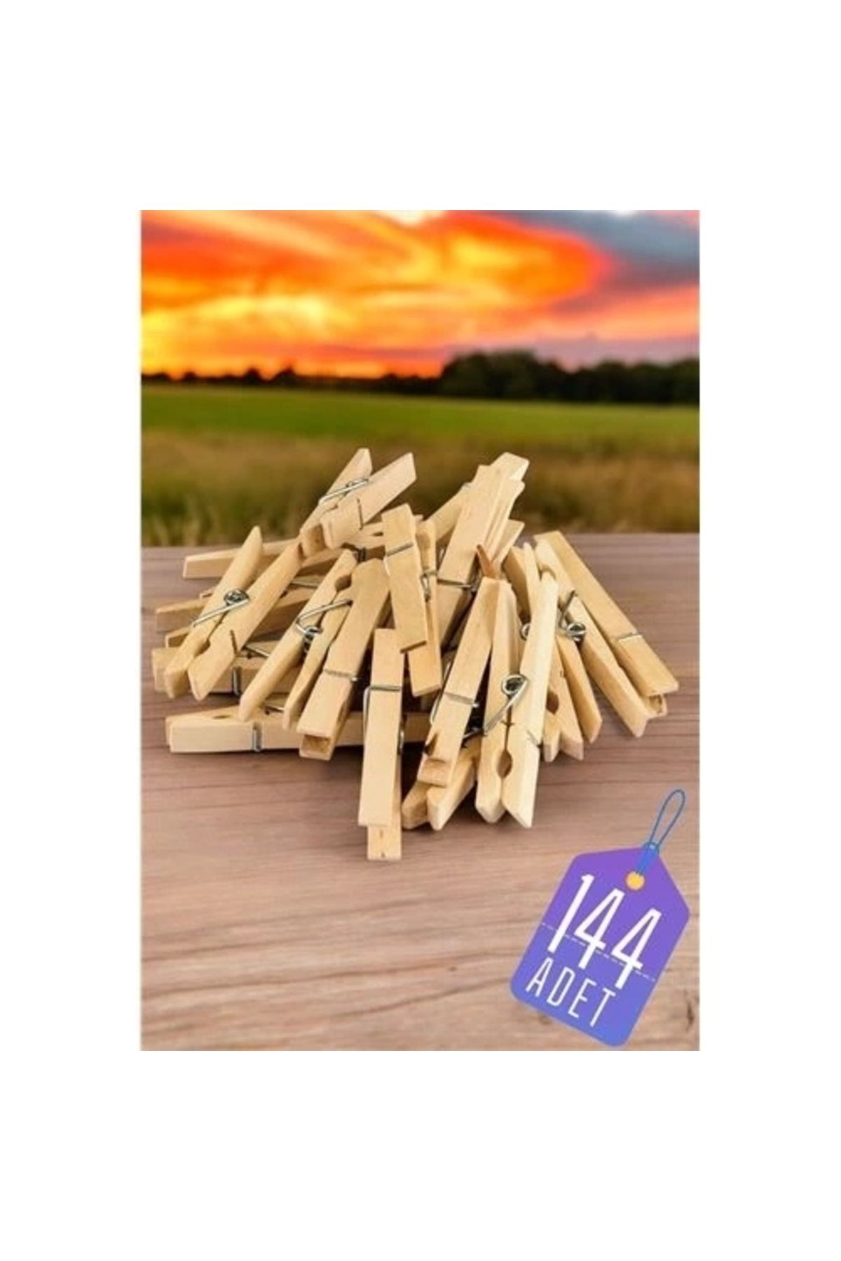 Generic Ahşap Mandal Seti 144 ADET 71