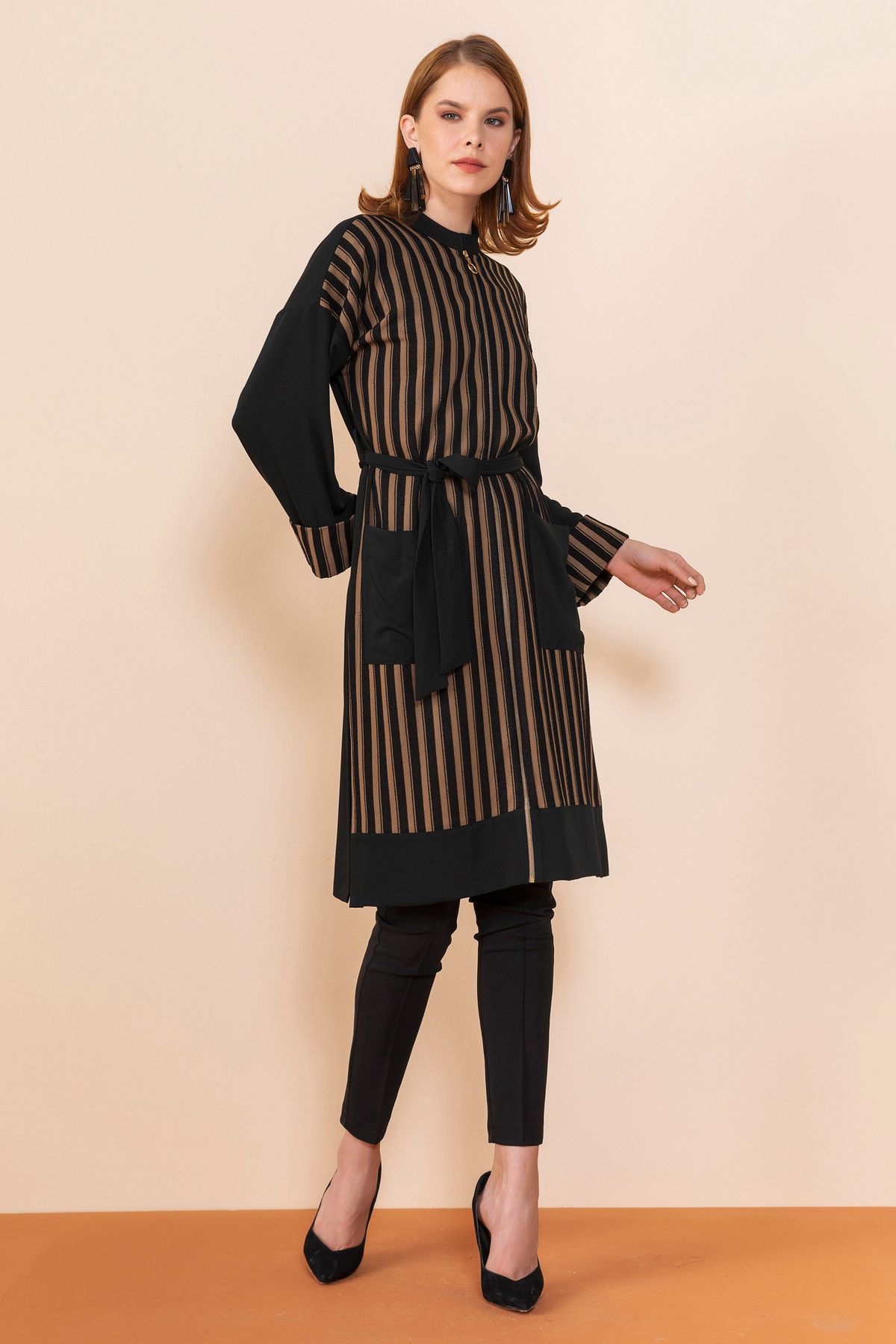 SERPİL Çizgili Modern Tunik – Şık ve Zarif Tasarım