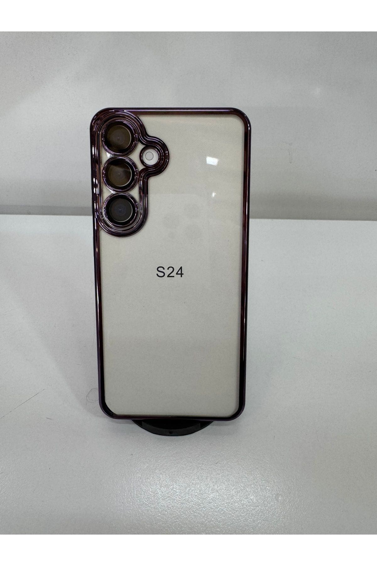 İnci Samsung s 24 lazer kamera lens koruyucu lu şık telefon kılıfı
