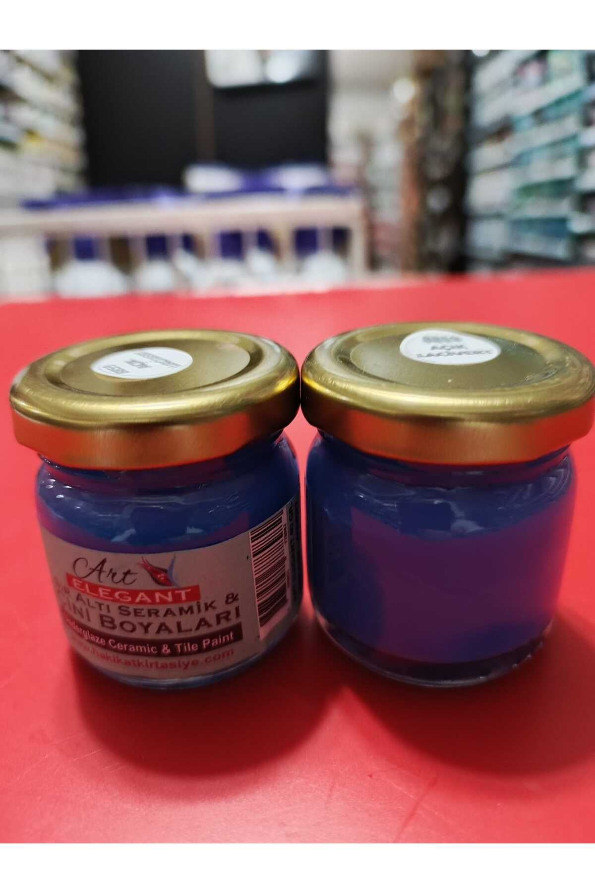 ArtElegant Sır Altı Seramik Çini Boyası 40gr (8859) AÇIK LACİVERT --yeni Renk--