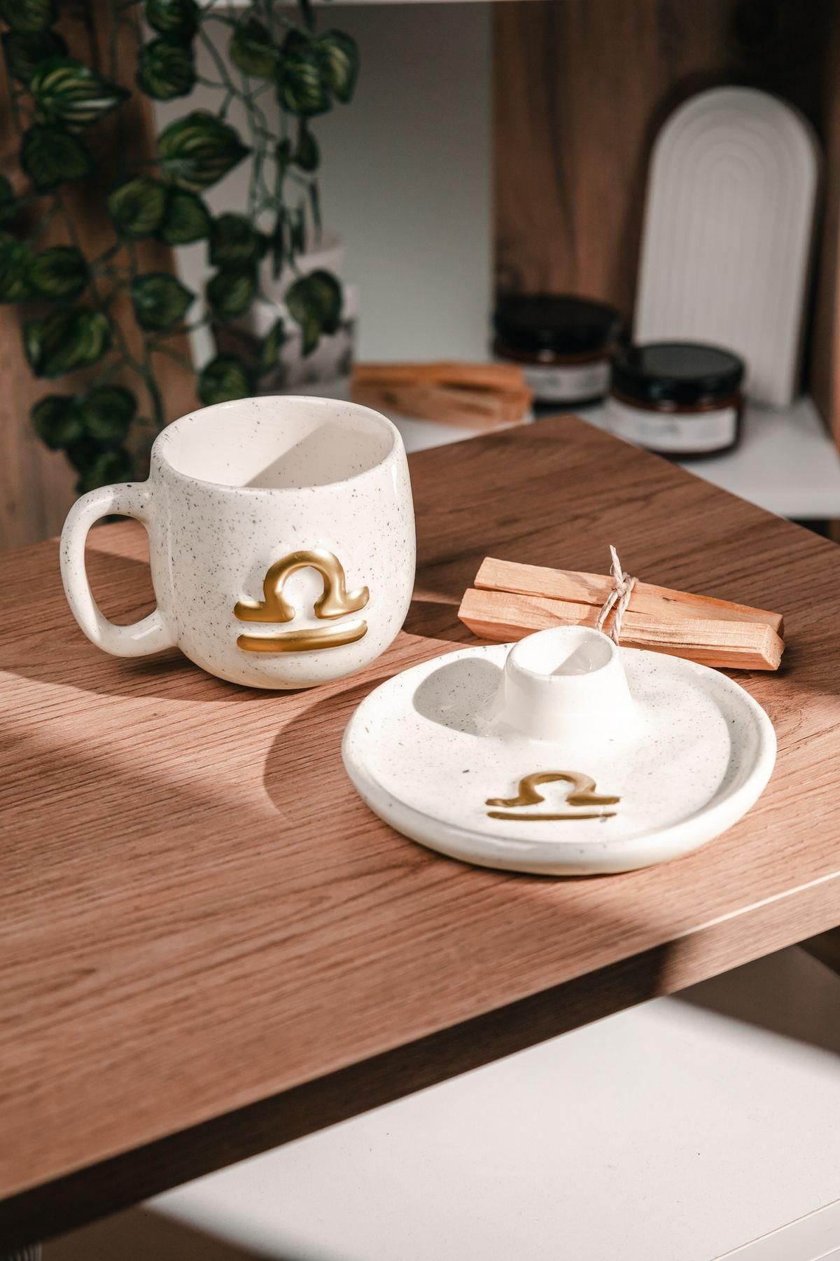 Love Bundles Terazi Burcuna Özel El Yapımı Palo Santo Tütsülük ve Kupa Seti (2 adet Palo Santo dahil)