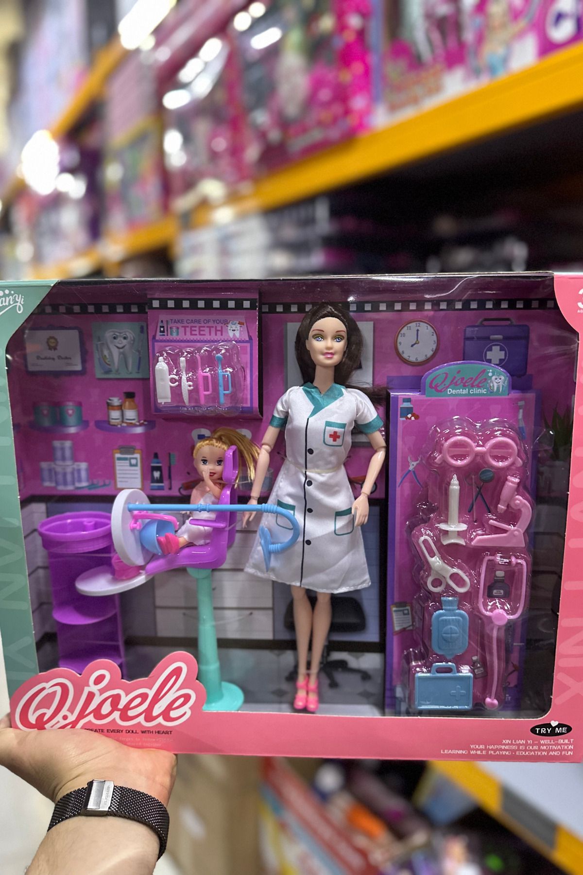 craftivio Dişçi Bebek Evcilik Oyun Seti Kız Çocuk Oyuncak
