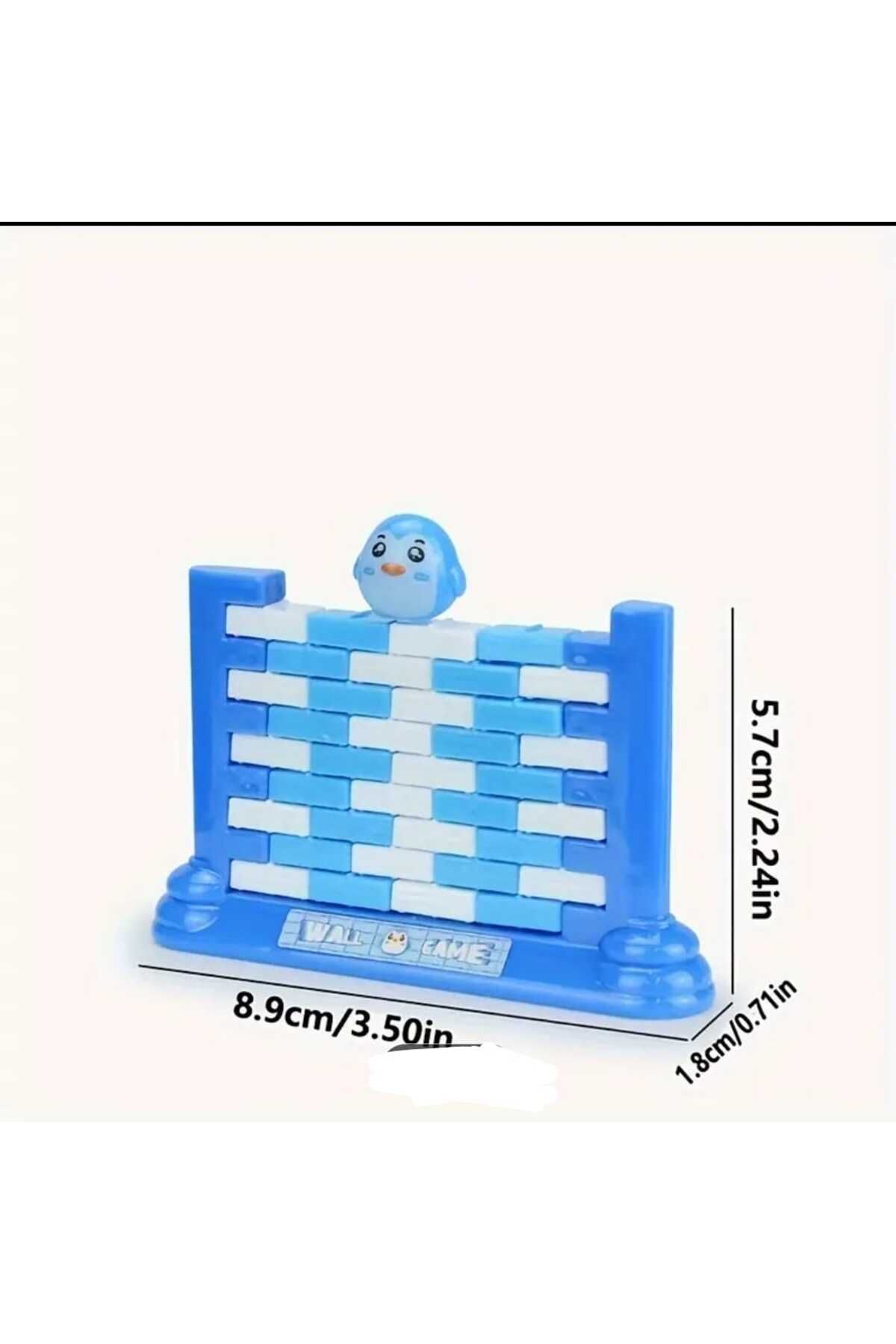 minzoo Mavi penguen veya Yeşil kurbağa duvar itme oyunu - Zeka geliştirici mini oyuncak - 3+ yaş eğitici