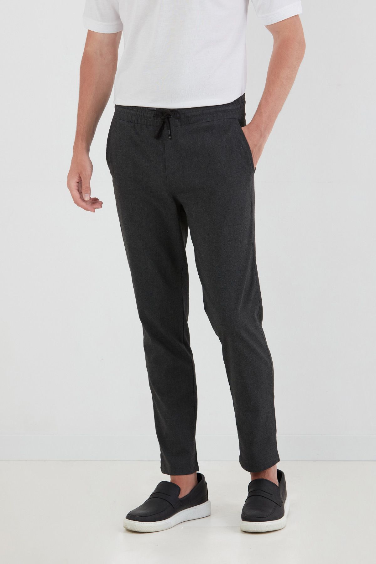 Fulla Moda Beli Bağlamalı Jogger Kumaş Pantolon