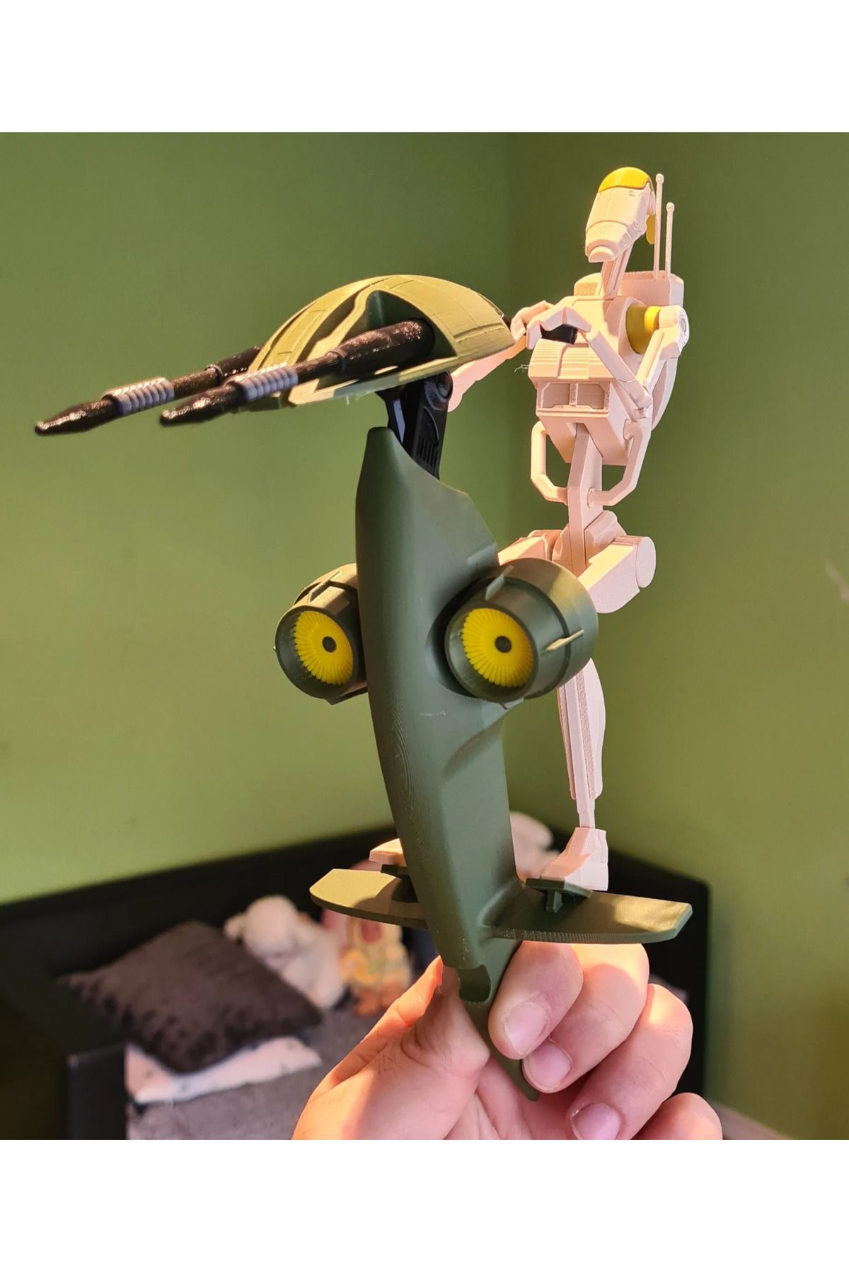 3D Printer Man Star Wars Battle Druid Figür Yıldız Savaşları Savaş Droidi Figür Araç Dahil Değil