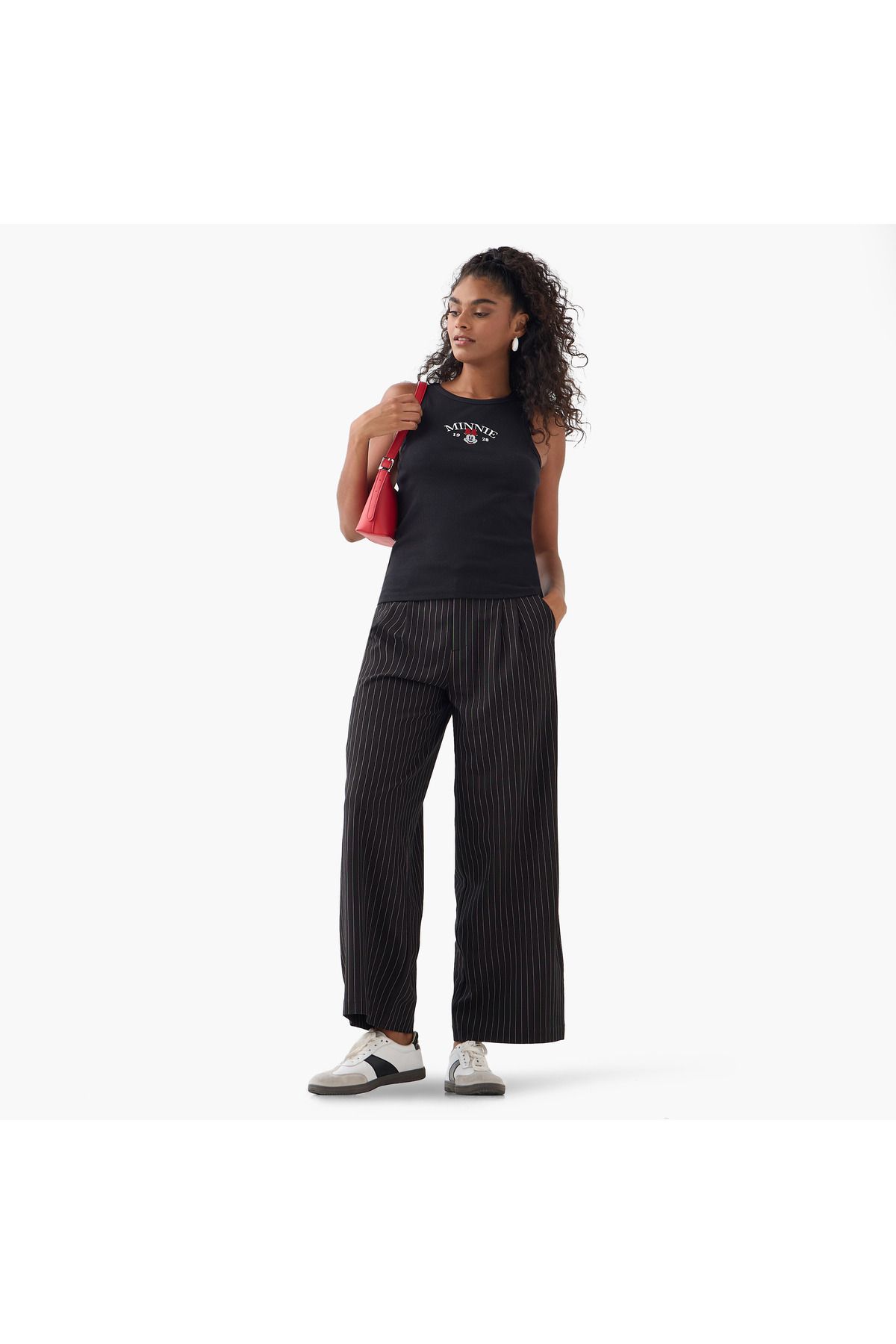 SP Characters-Minnie Mouse Embroidered Ribbed Tank Top 2