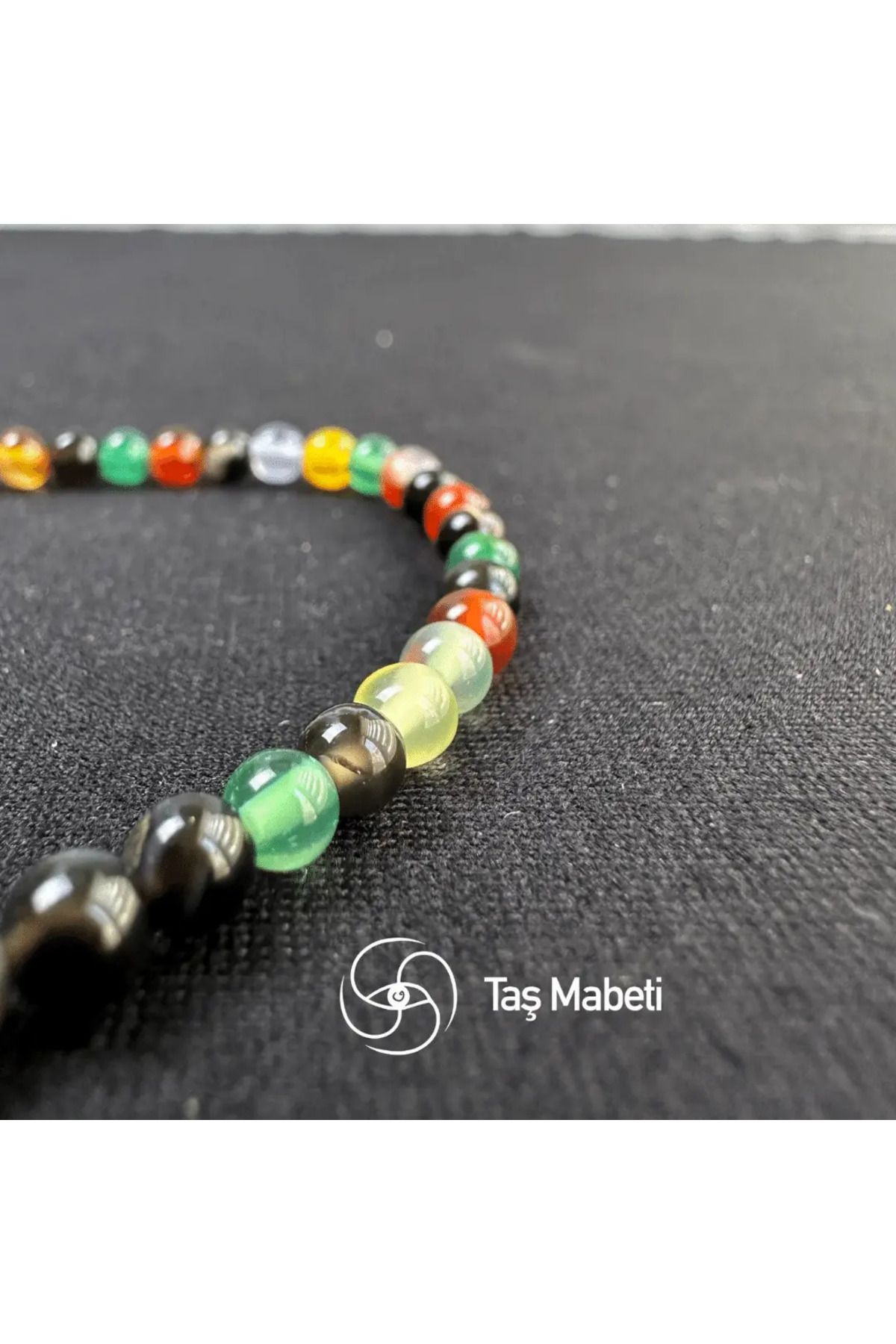Doğaltaş Renkli Akik Bileklik 3mm (Nazara Karşı)