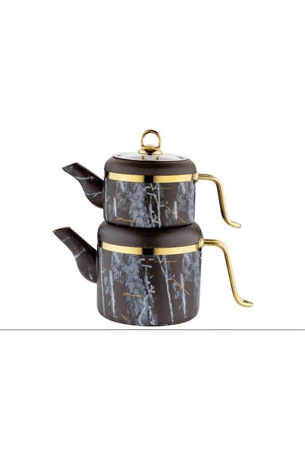 Ulutaş Elegant Çemberli Çaydanlık (Gold Kulp)