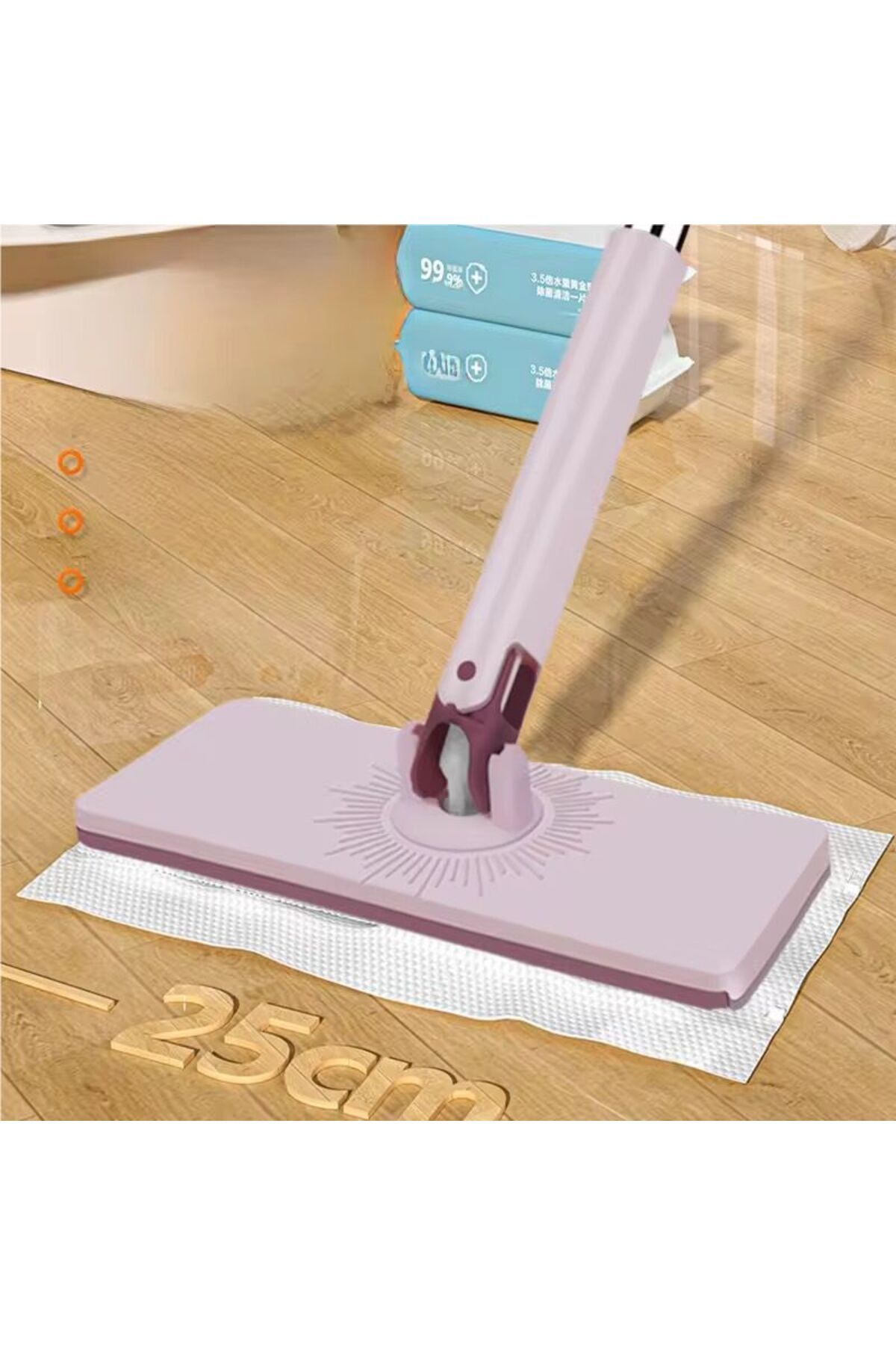 MN KRİSTAL Otomatik Bez Değiştiren Mop Sap Çek Bez Bırak Sap Bez Tut