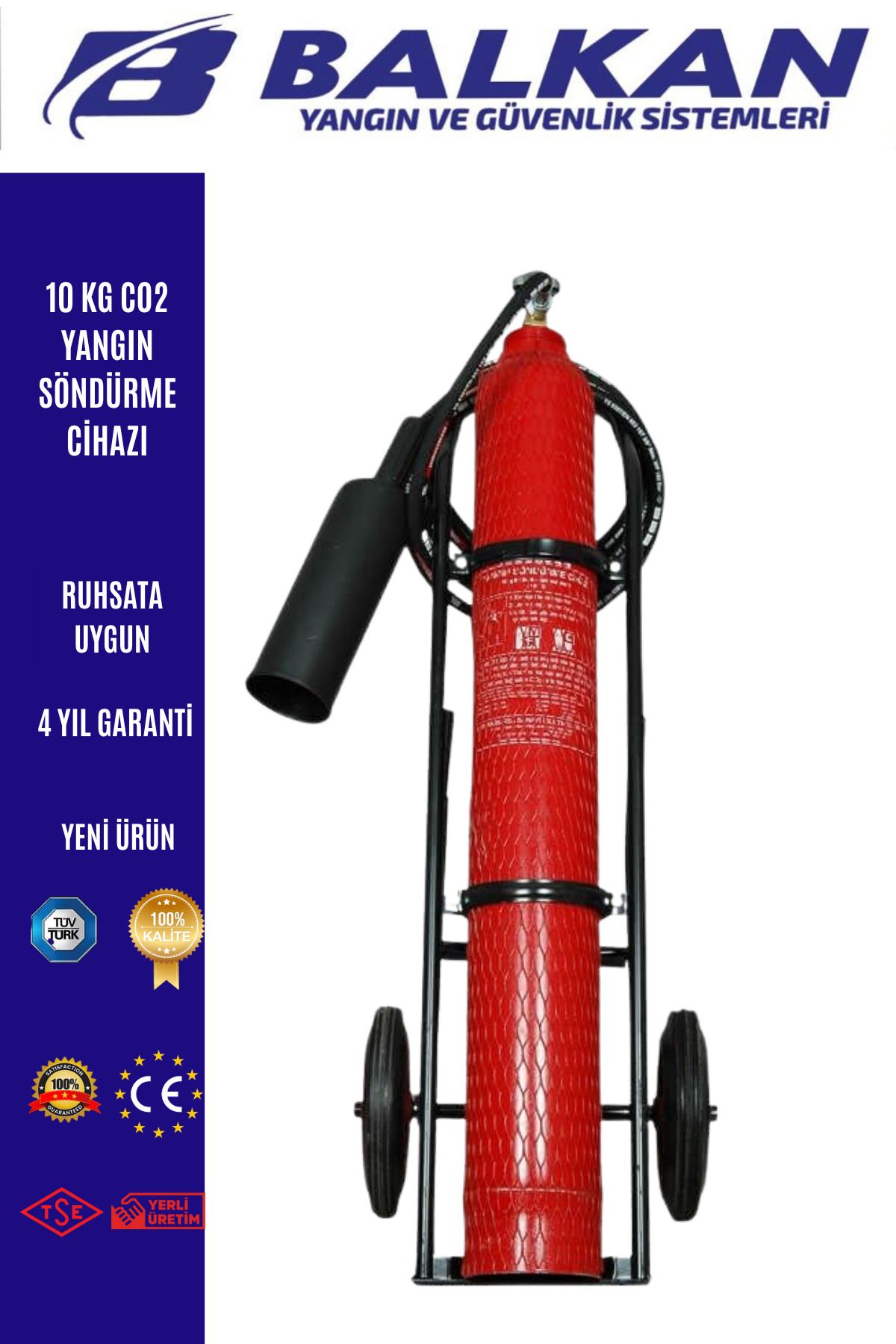 Balkan Ticaret 10 KG CO2 YANGIN SÖNDÜRME CİHAZI