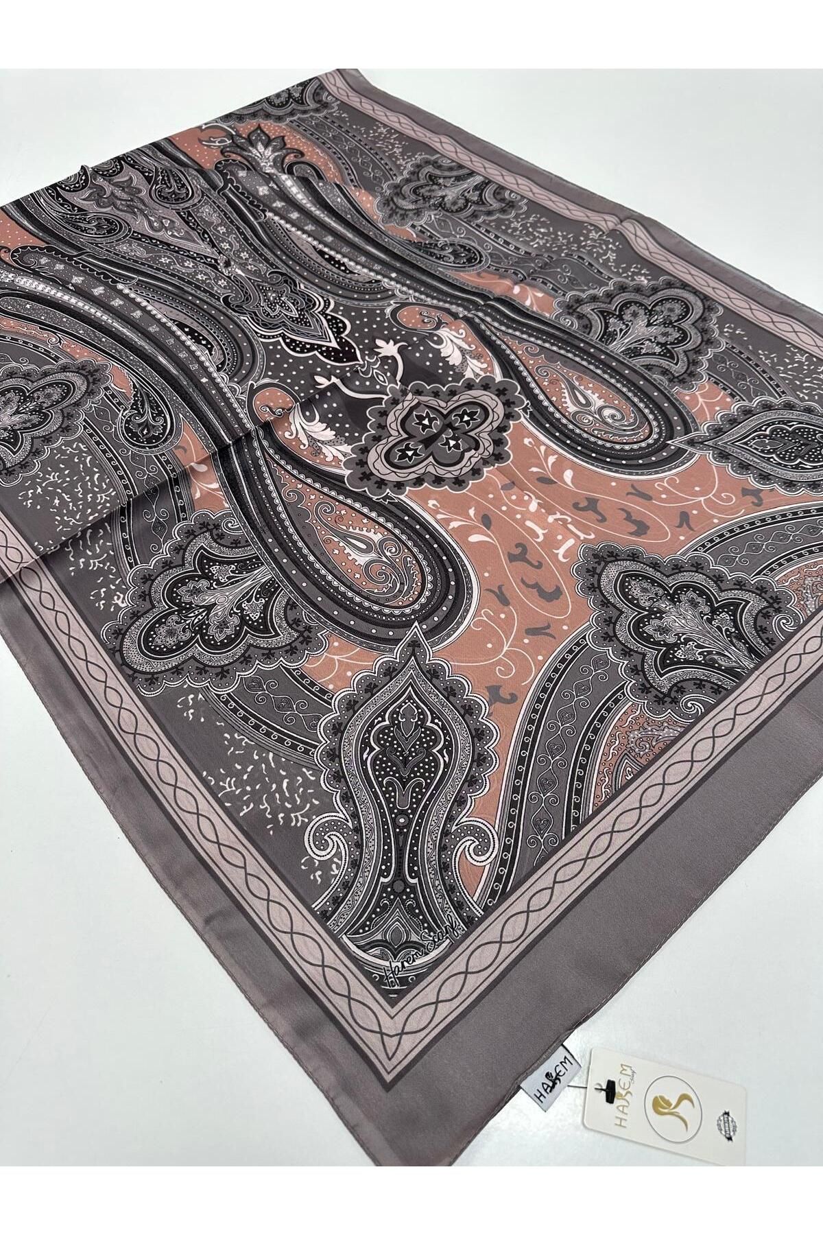 HAREM SCARF Harem Desenli Vual İpeksi Şal HVD0609