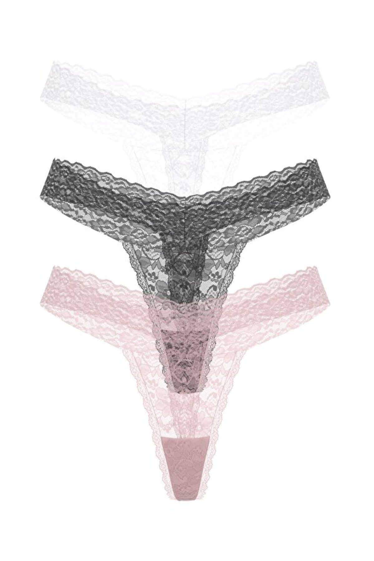 Guess Basic Lace Kadın Brief 3'Lü Külot Paketi