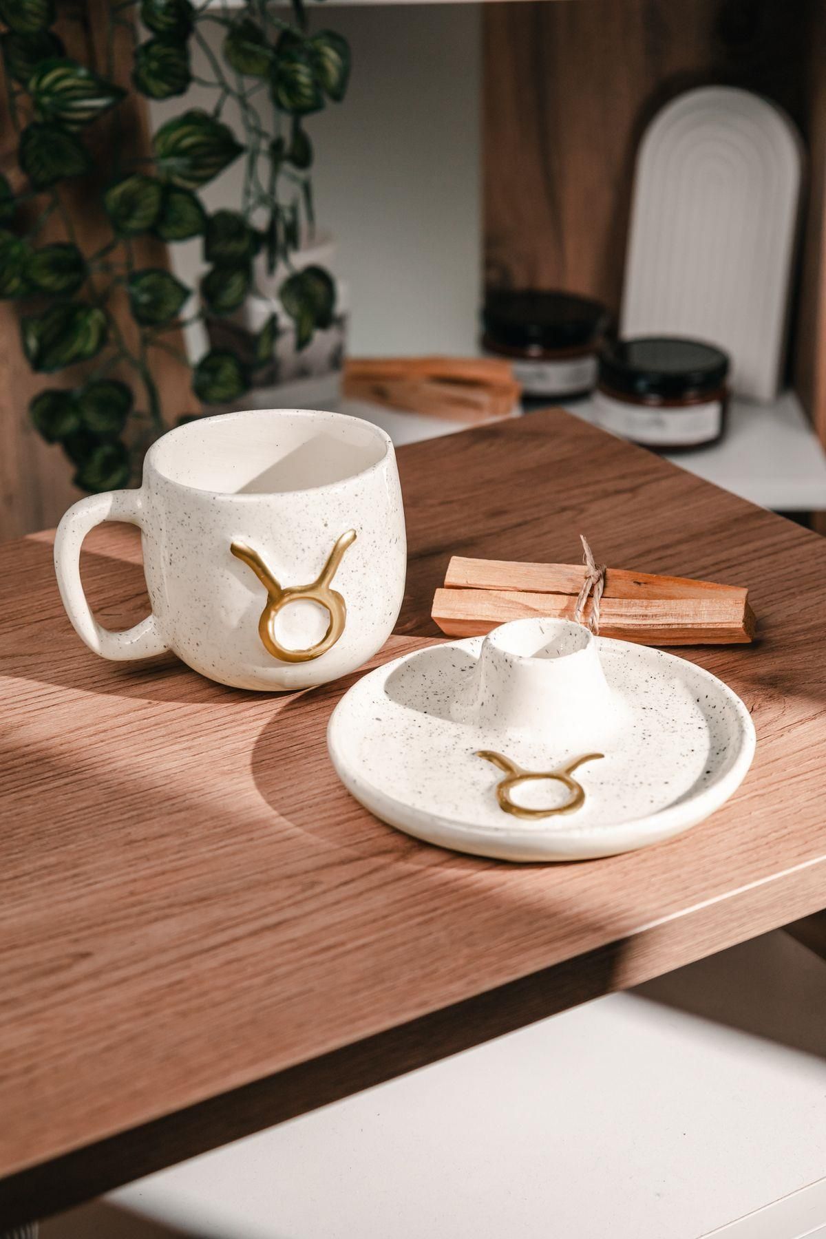Love Bundles Boğa Burcuna Özel El Yapımı Palo Santo Tütsülük ve Kupa Seti (2 adet Palo Santo dahil)