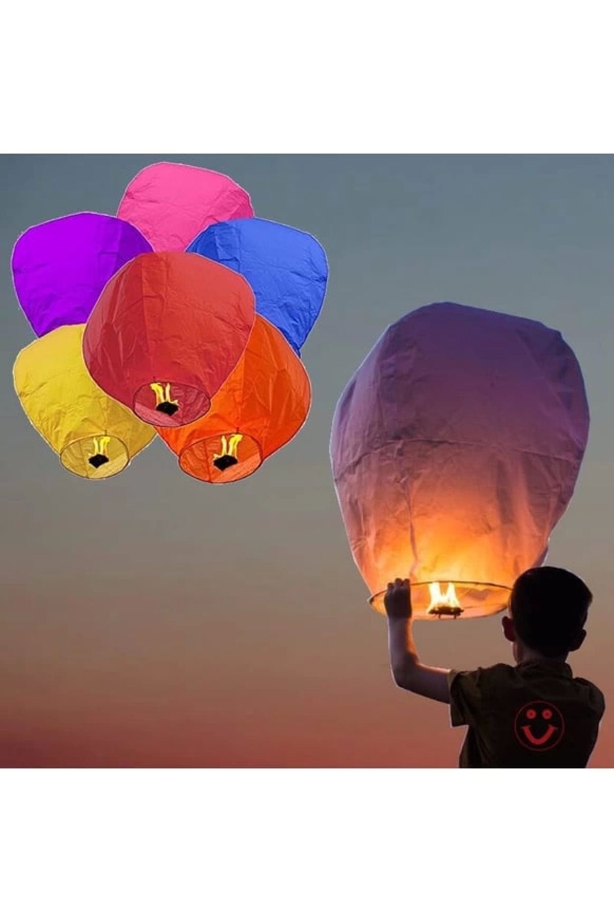 Easy Tedarik Dilek Feneri Gece Gökyüzü Dilek Balonu