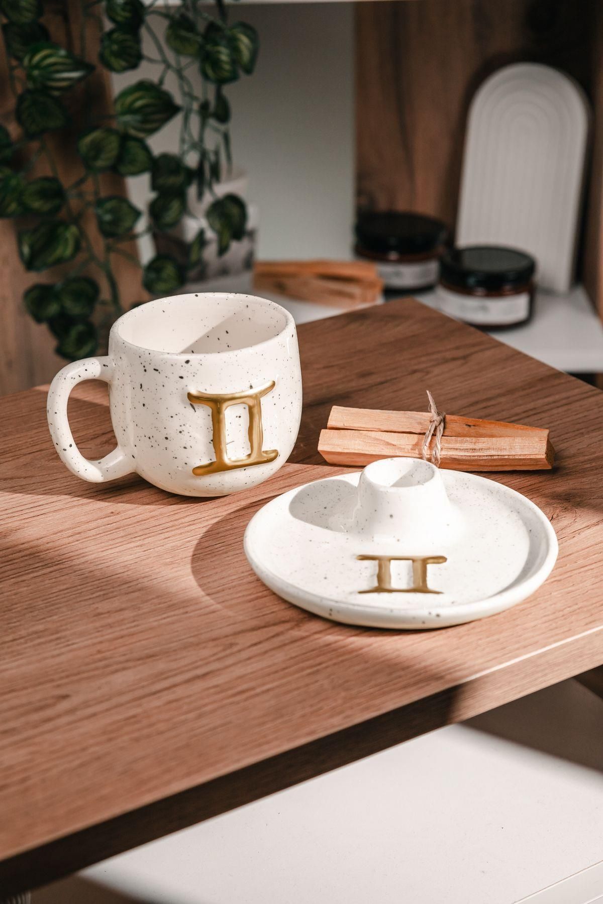 Love Bundles İkizler Burcuna Özel El Yapımı Palo Santo Tütsülük ve Kupa Seti (2 adet Palo Santo dahil)