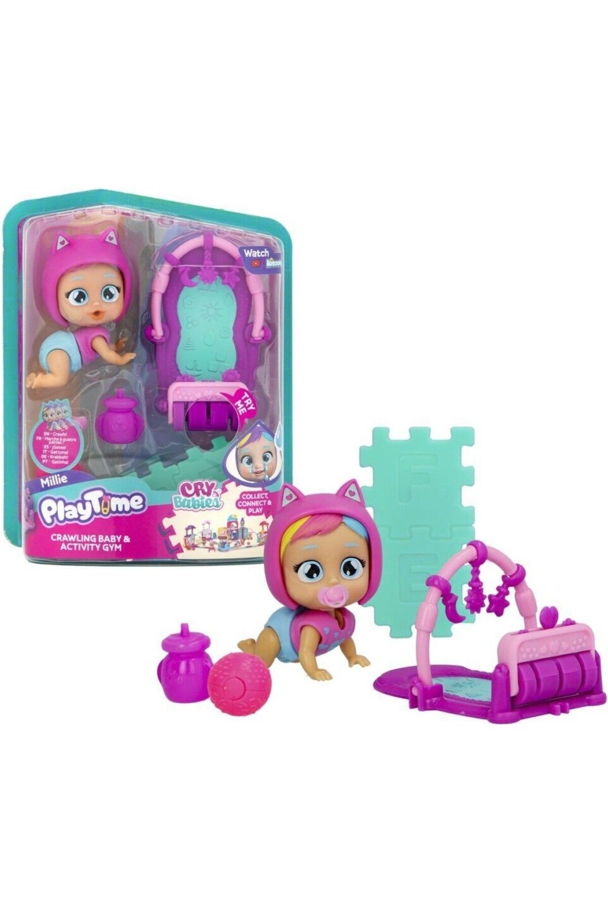 UZUNKAYA HOME Cry Babies Play Time Mini Millie Bebek ve Aktivite Halısı
