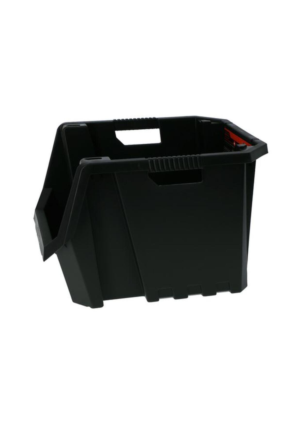 Generic-Tactix Heavy Duty Multi Purpose Stackable Storage Bin Black 3