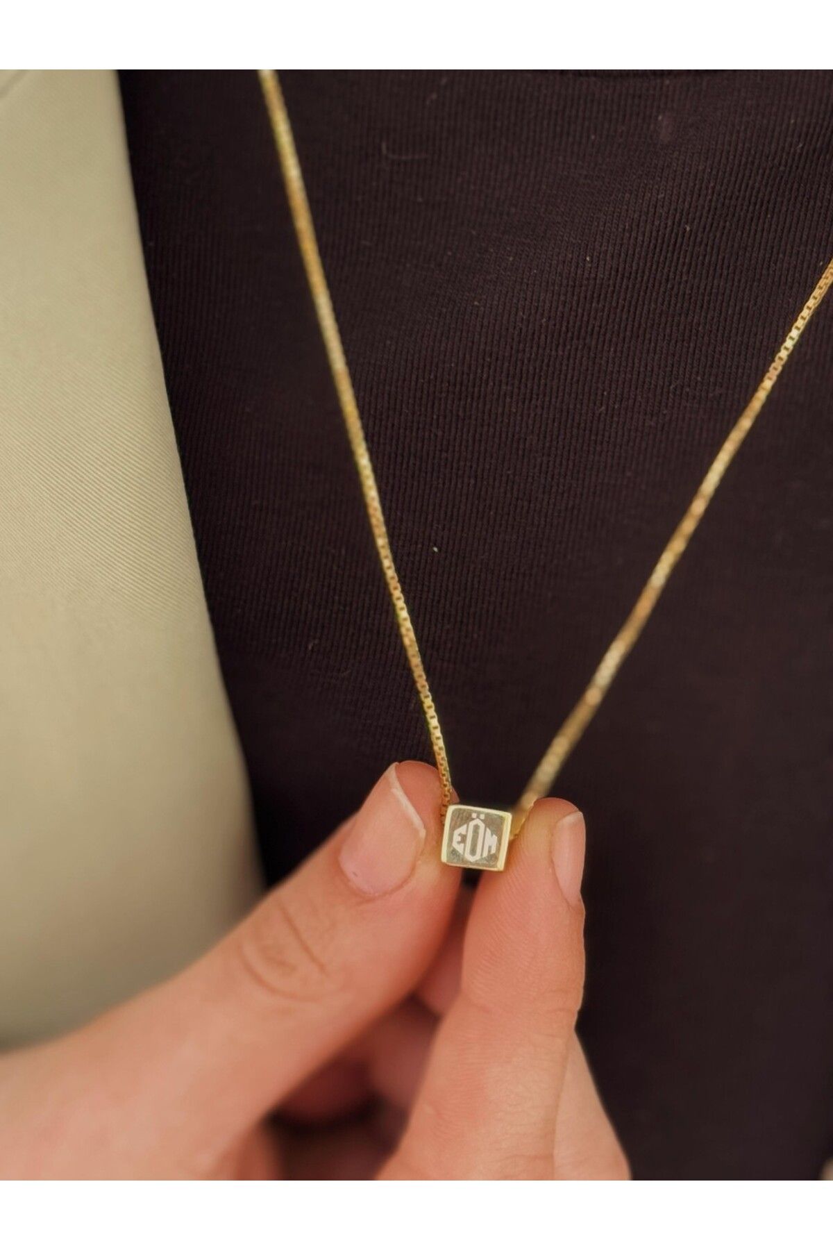 EskiJewelry 925 Ayar Gümüş Küp Kolye