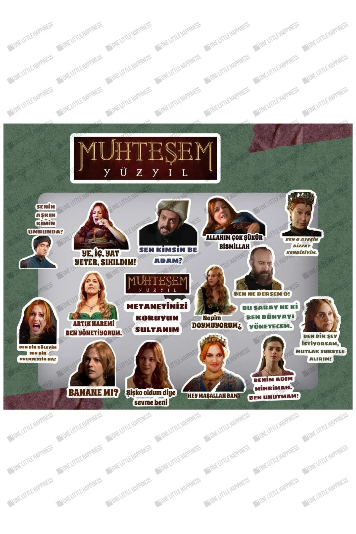 One Little Happiness Muhteşem Yüzyıl 17'li Laptop Notebook Tablet Sticker Seti