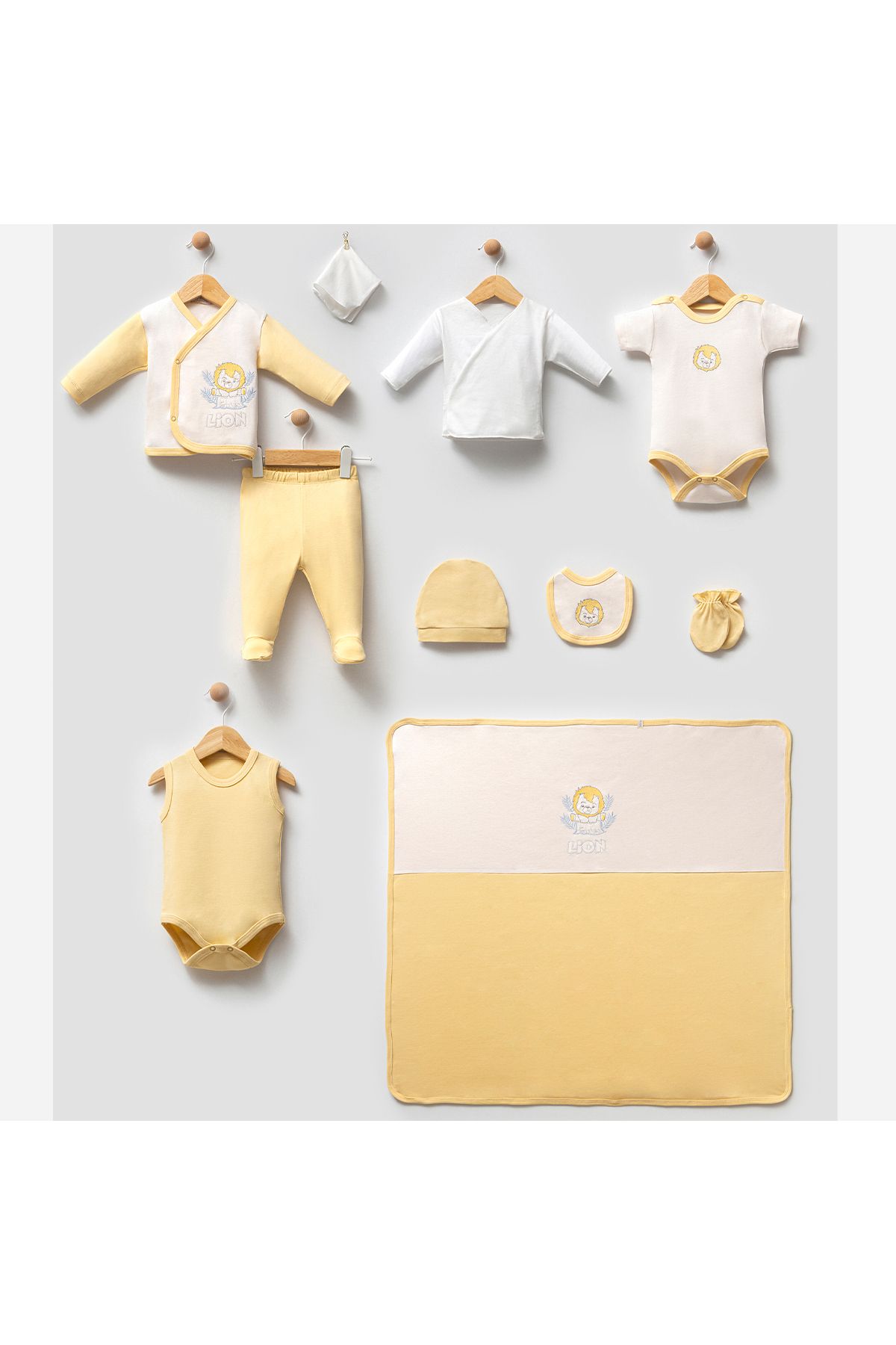 Modonoff ERKEK 0-3 AY ASLAN NAKIŞLI 10'LU SET