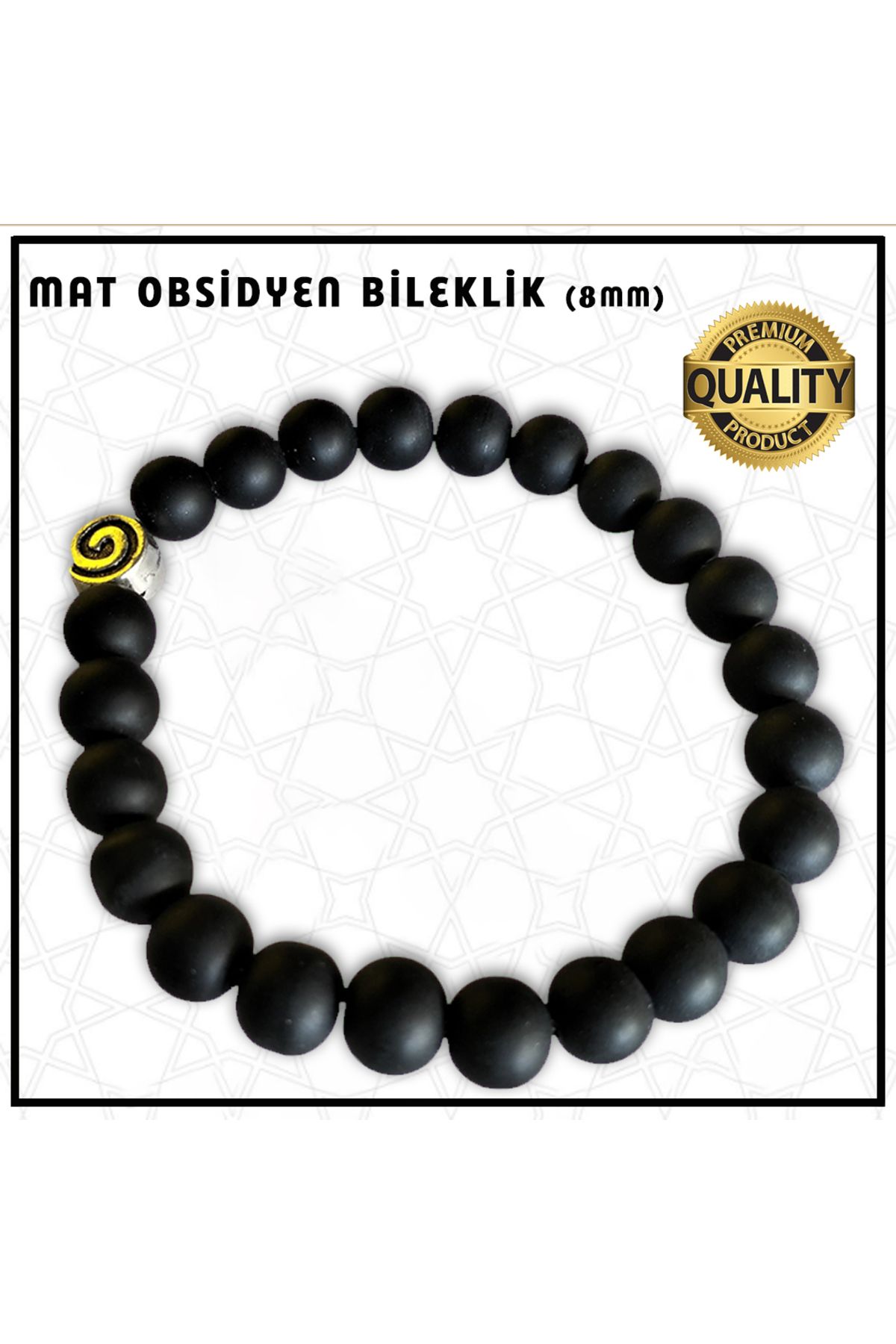 Mabeyn MAT OBSİDYEN TAŞI BİLEKLİK - 8 MM