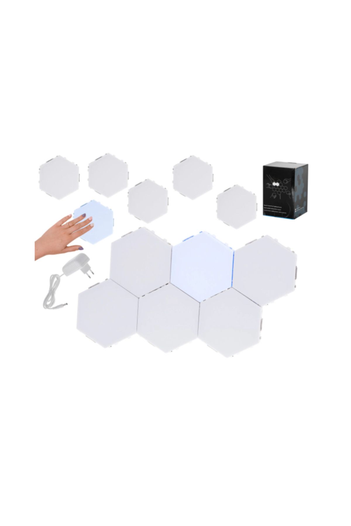 REVOSE-Hexagon Modular Lamp with Touch-On LED, 6 Touch Panels 8