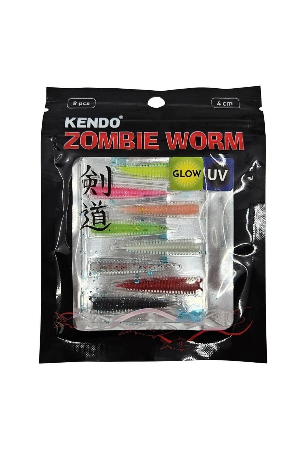 Kendo Zombie Worm Lrf Silikonu 4cm 8 Adet Mix Color