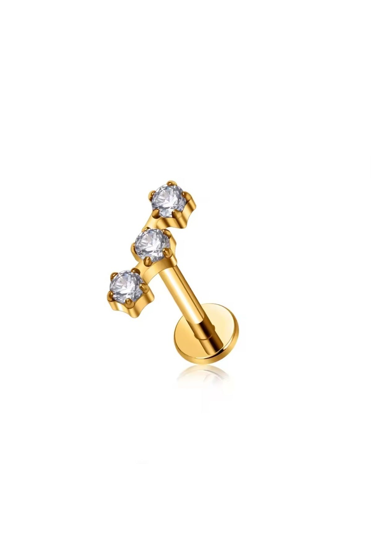 Janset F136 Titanyum Vidasız Geçmeli Helix Piercing - Tragus Piercing - Conch Piercing