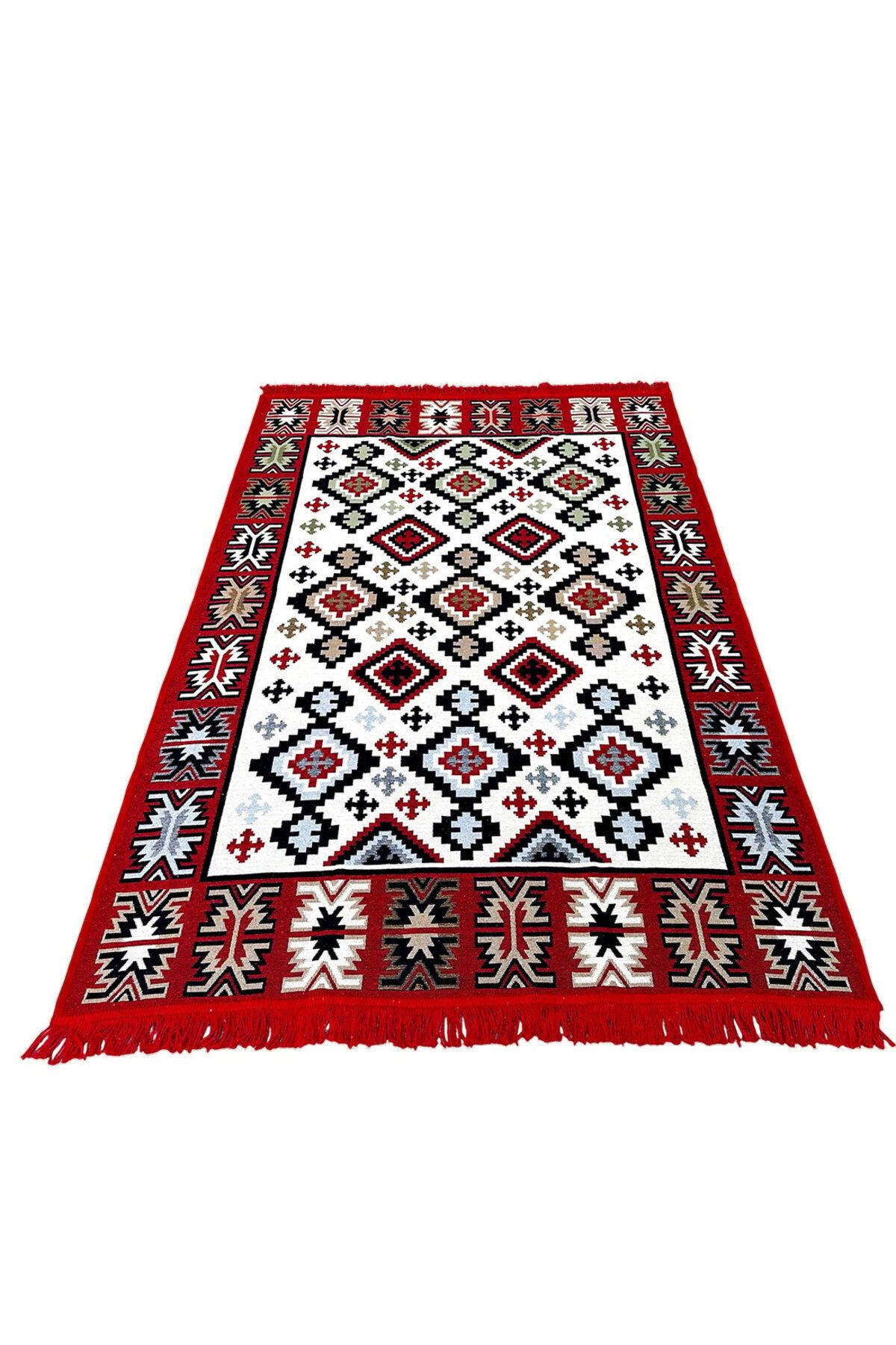 OEM-Traditional rustic rug 60x150 cm Red 10