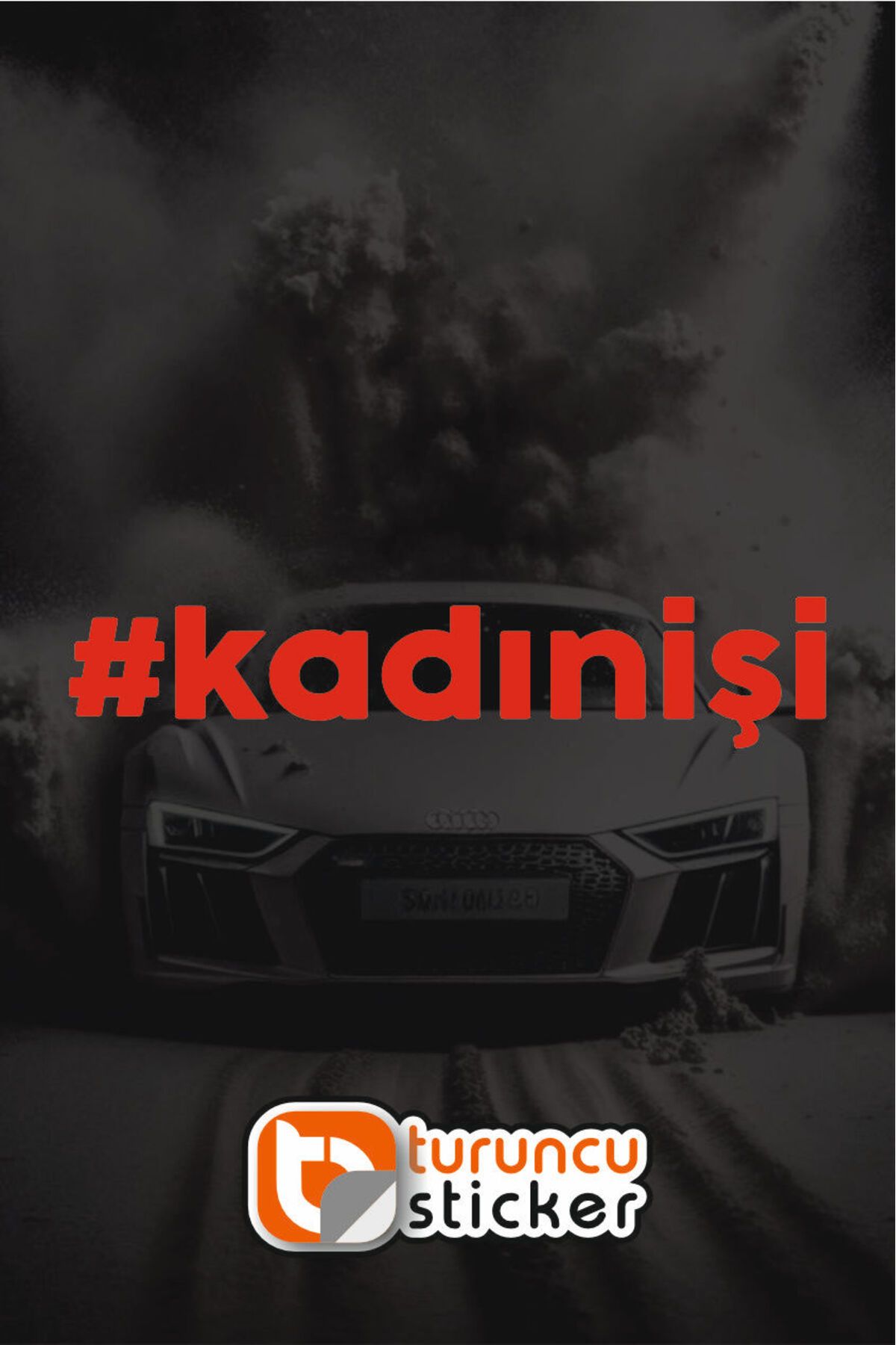 Turuncu #kadınişi Sticker Etiket 15×3 cm – Araç – Motor – Laptop – Kask Etiket Sticker