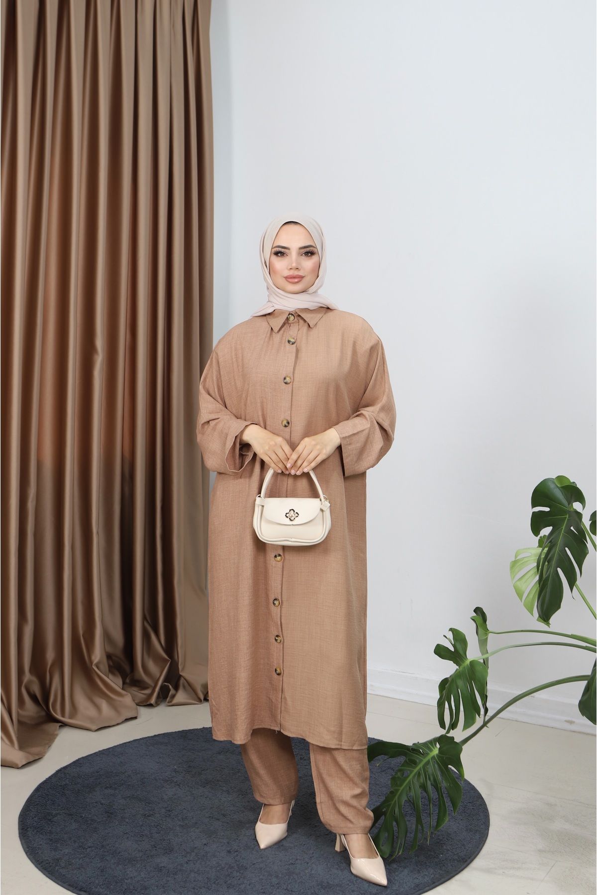 NİSUM MODA MANOLYA KETEN TAKIM