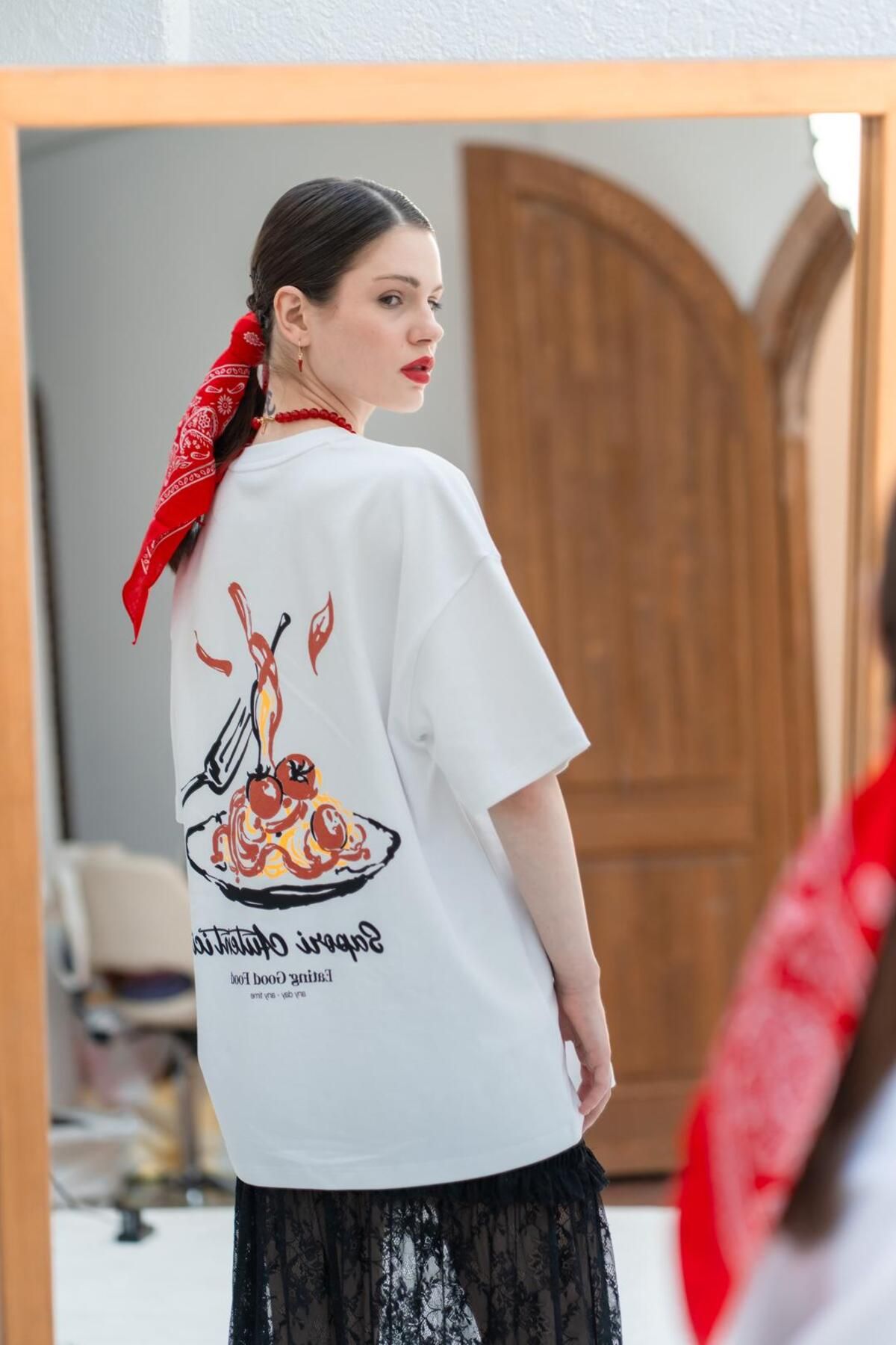 Re-SIS Sapori Autentici Grafikli Oversize T-shirt