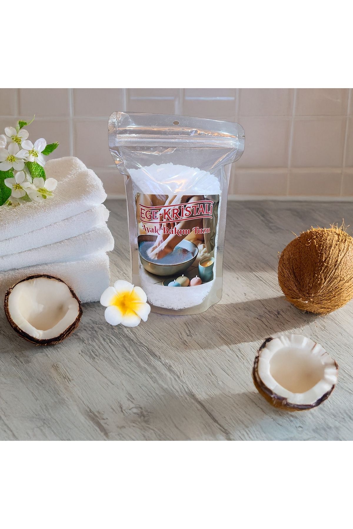 EGE KRİSTALİ EGE KRİSTALİ HİNDİSTAN CEVİZİ AROMALI AYAK BAKIM TUZU 2.5 KG