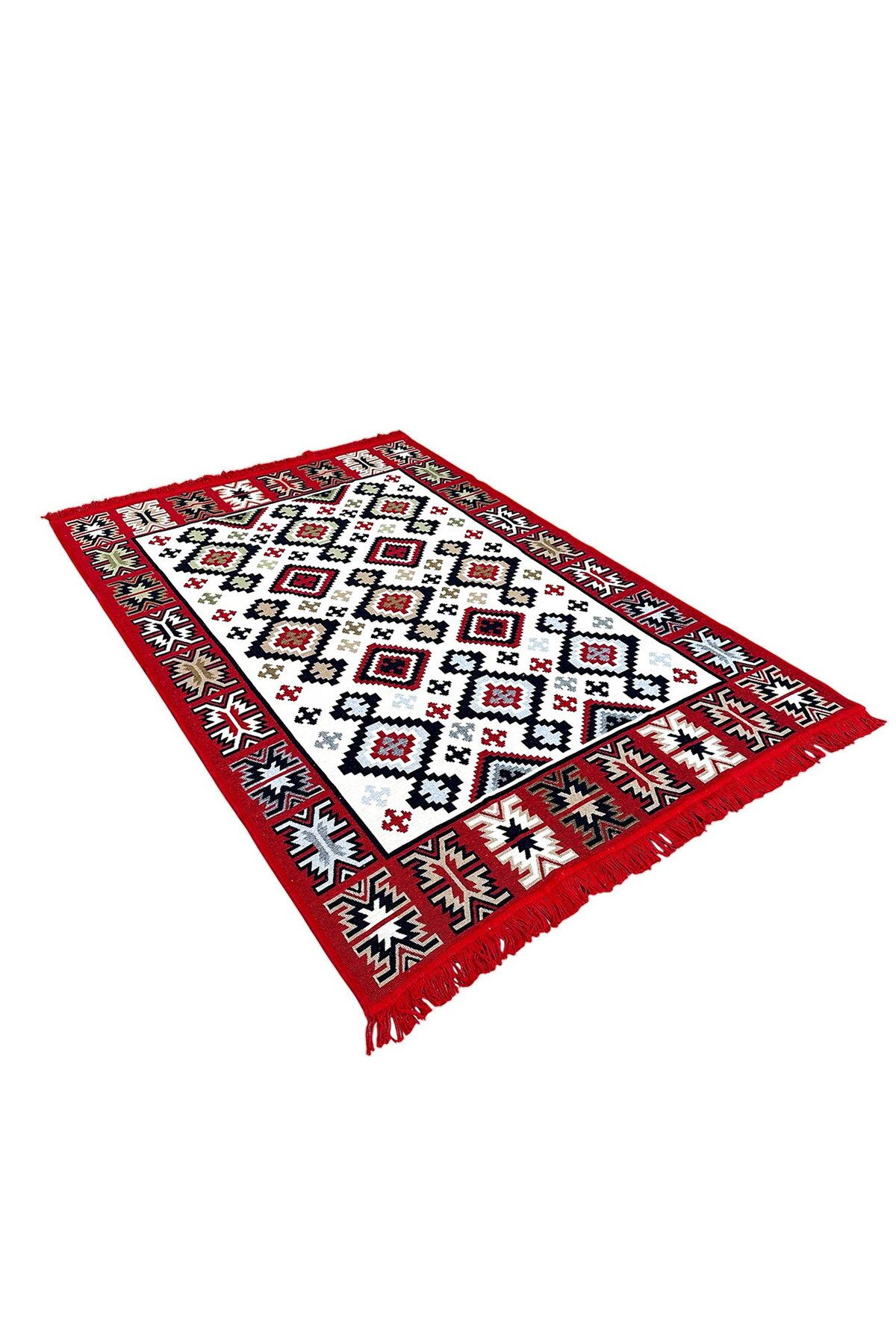 OEM-Traditional rustic rug 60x150 cm Red 9