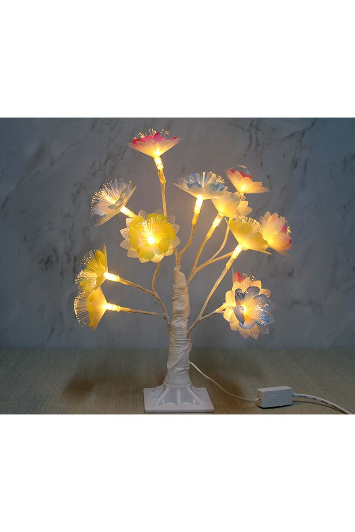 Store Dekoratif Ledli Çiçek 35 Cm Model 3