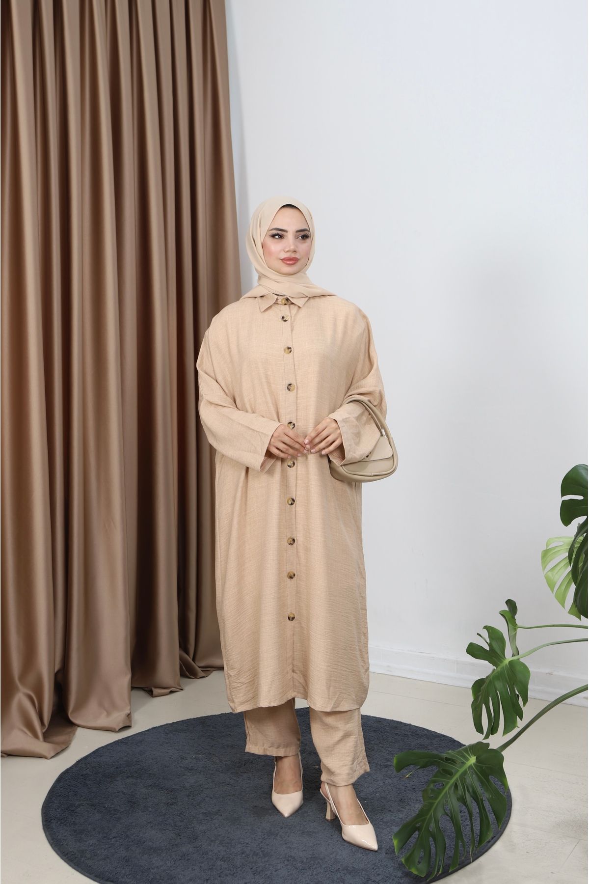 NİSUM MODA MANOLYA KETEN TAKIM