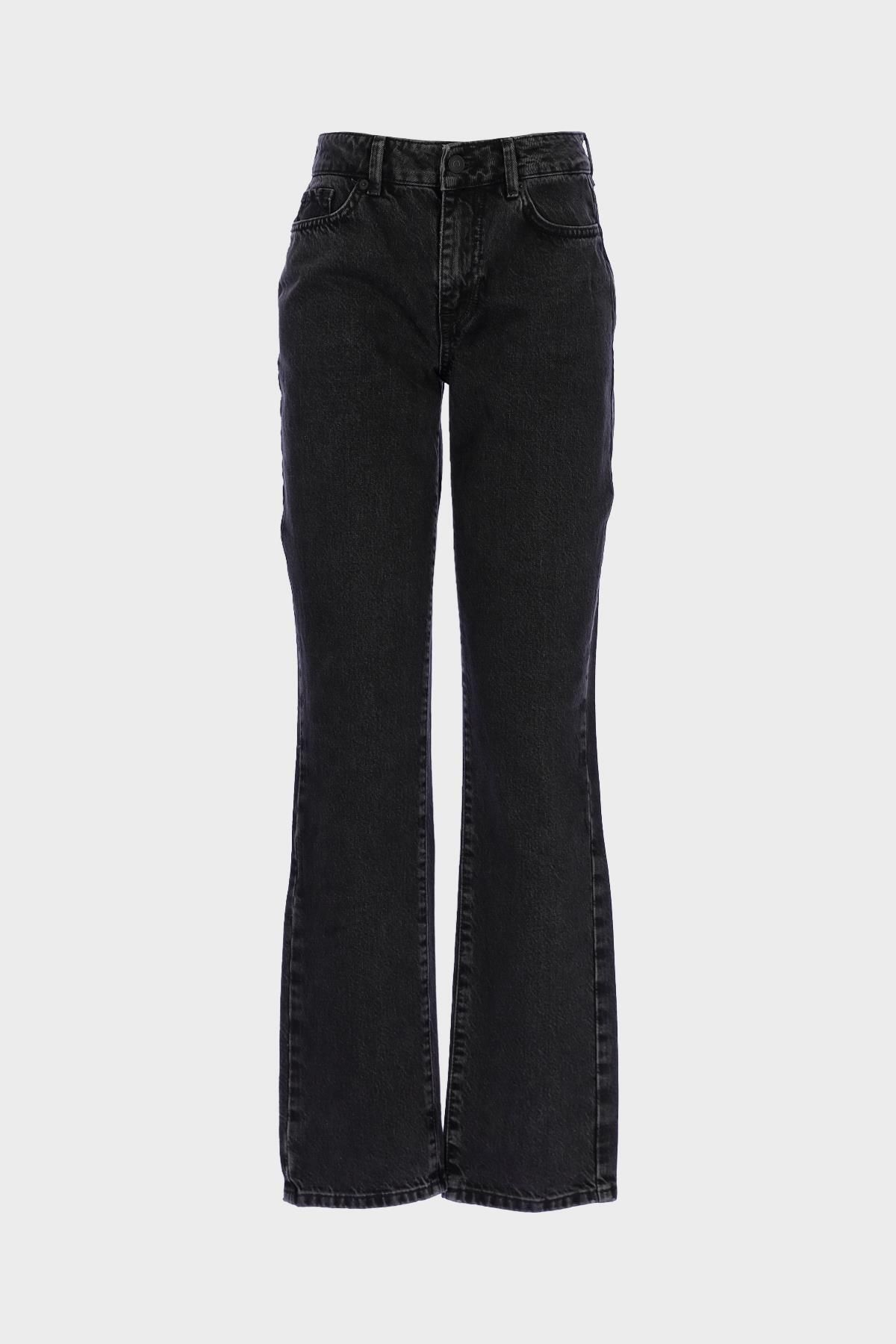 CROSS JEANS Antrasit Normal Bel Patı Fermuarlı Slim Fit Jean Pantolon C 4806-007