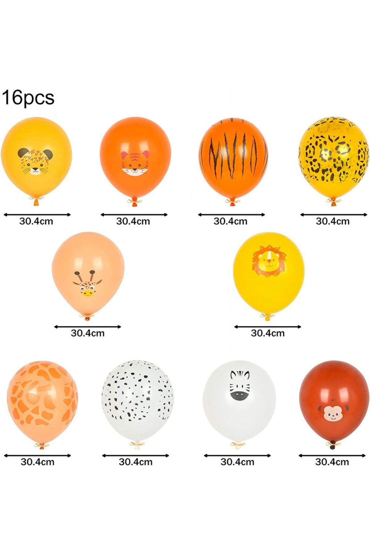 EKKONG-Set of 16 Ekkong balloons, latex, multicolor 5