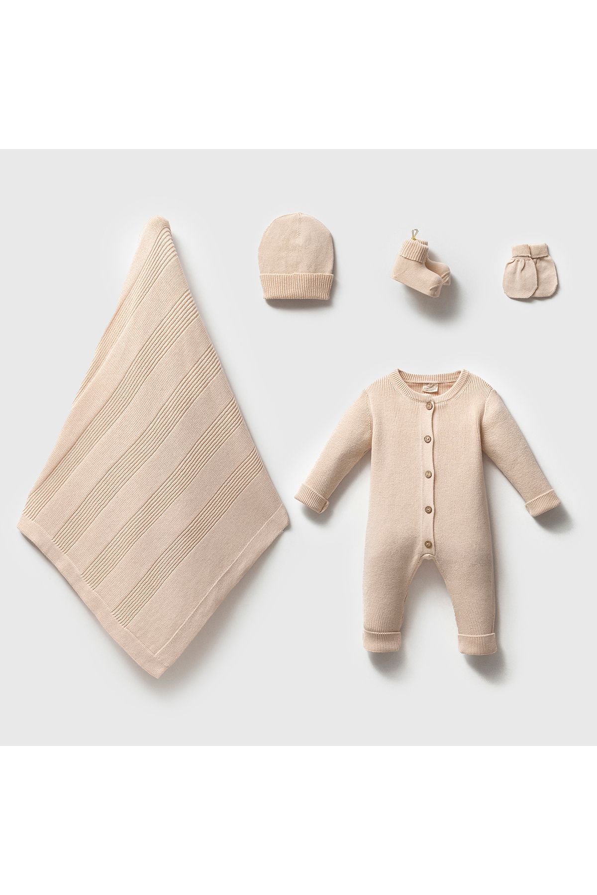 Modonoff UNISEX 0-3 AY ADOLFO GOTS 5Lİ SET