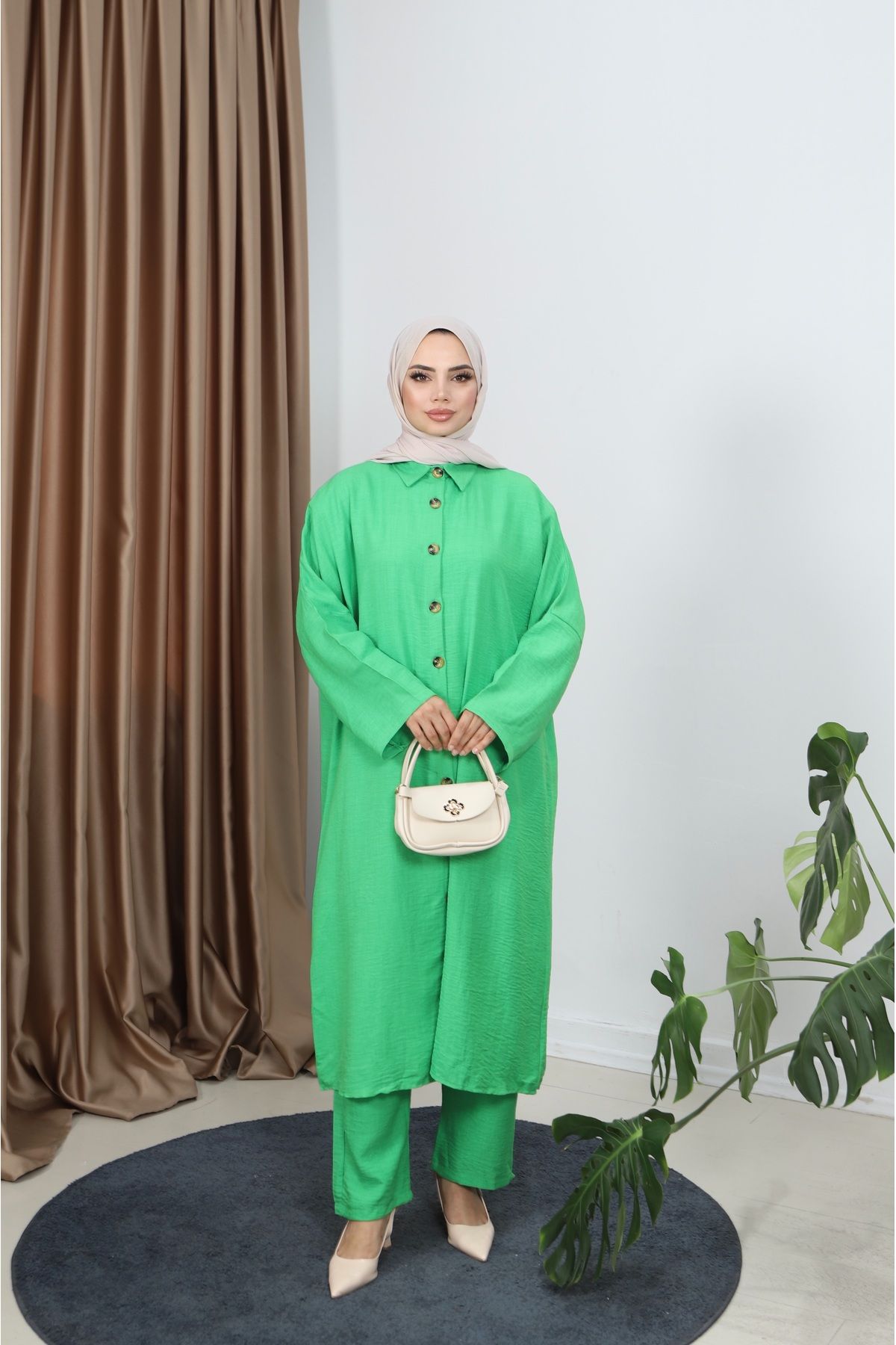 NİSUM MODA MANOLYA KETEN TAKIM