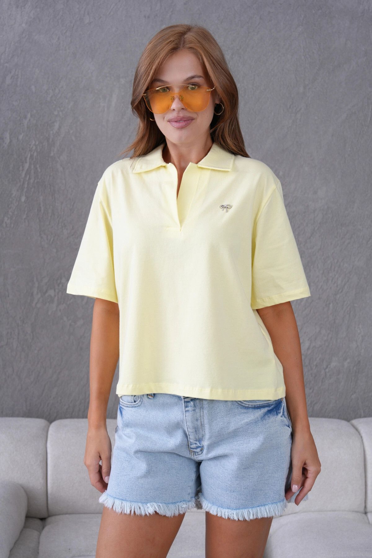 Park Karon Polo Yaka Örme T-Shirt