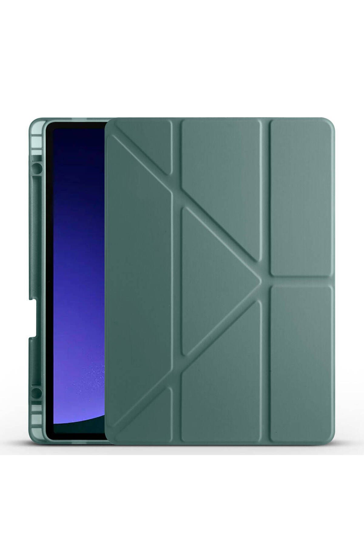 ZMOBILE Galaxy Tab S9 FE SM-X510 Kılıf Zore Tri Folding Kalem Bölmeli Standlı Kılıf Uyandırma Özellikli