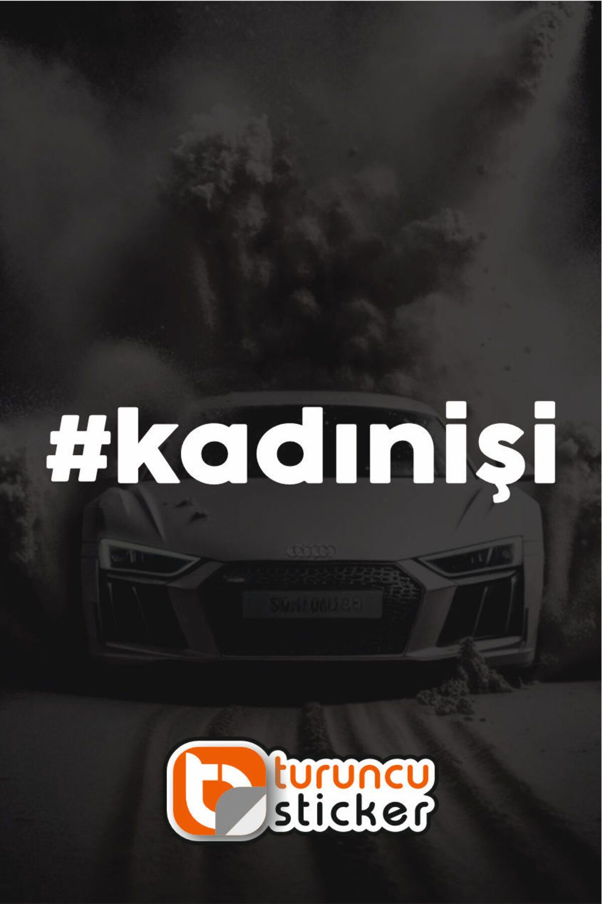 Turuncu #kadınişi Sticker Etiket 15×3 cm – Araç – Motor – Laptop – Kask Etiket Sticker