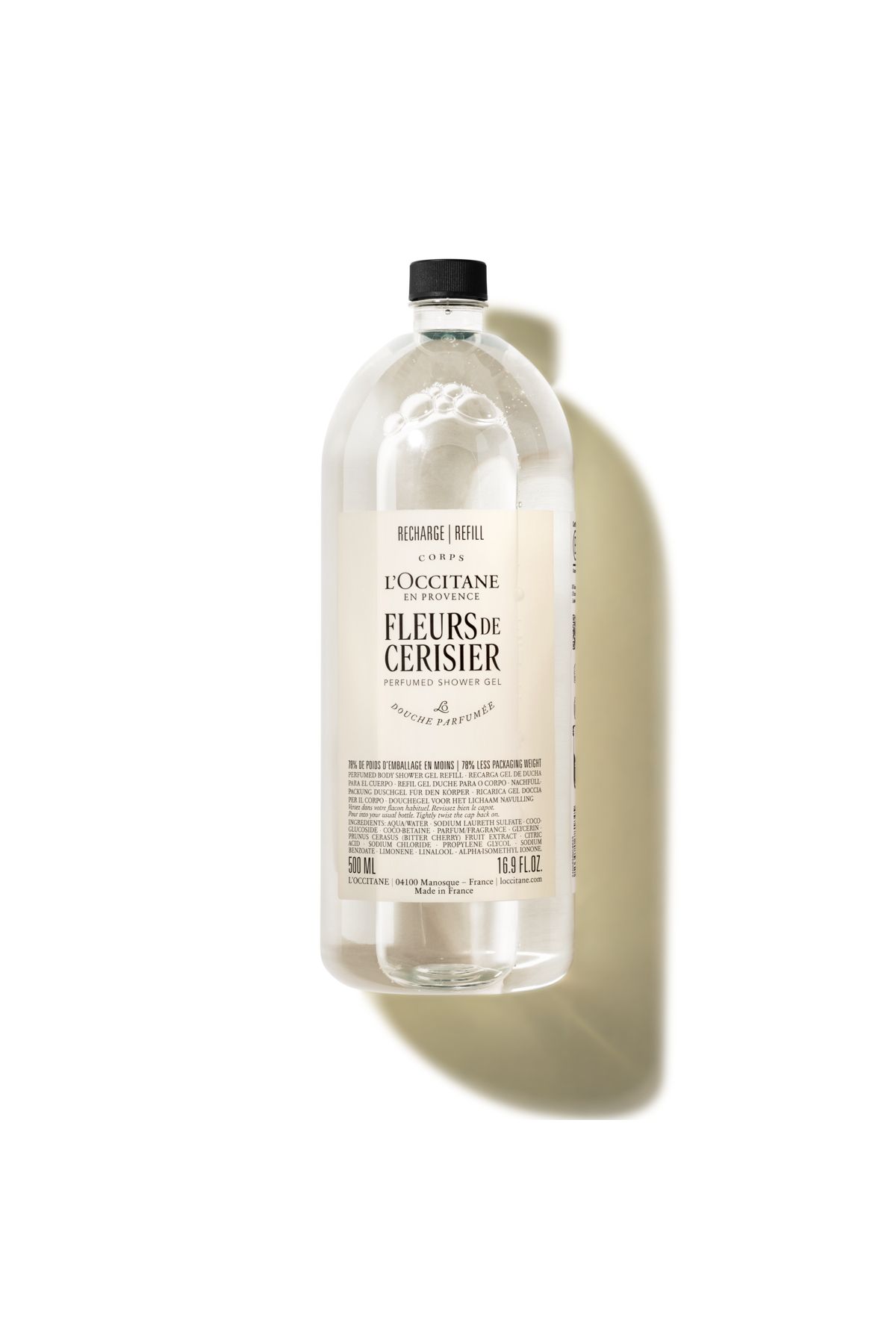 L'Occitane Cherry Blossom Shower Gel Eco-Refill - Kiraz Çiçeği Duş Jeli Eko-Yedek Refill 500 ml