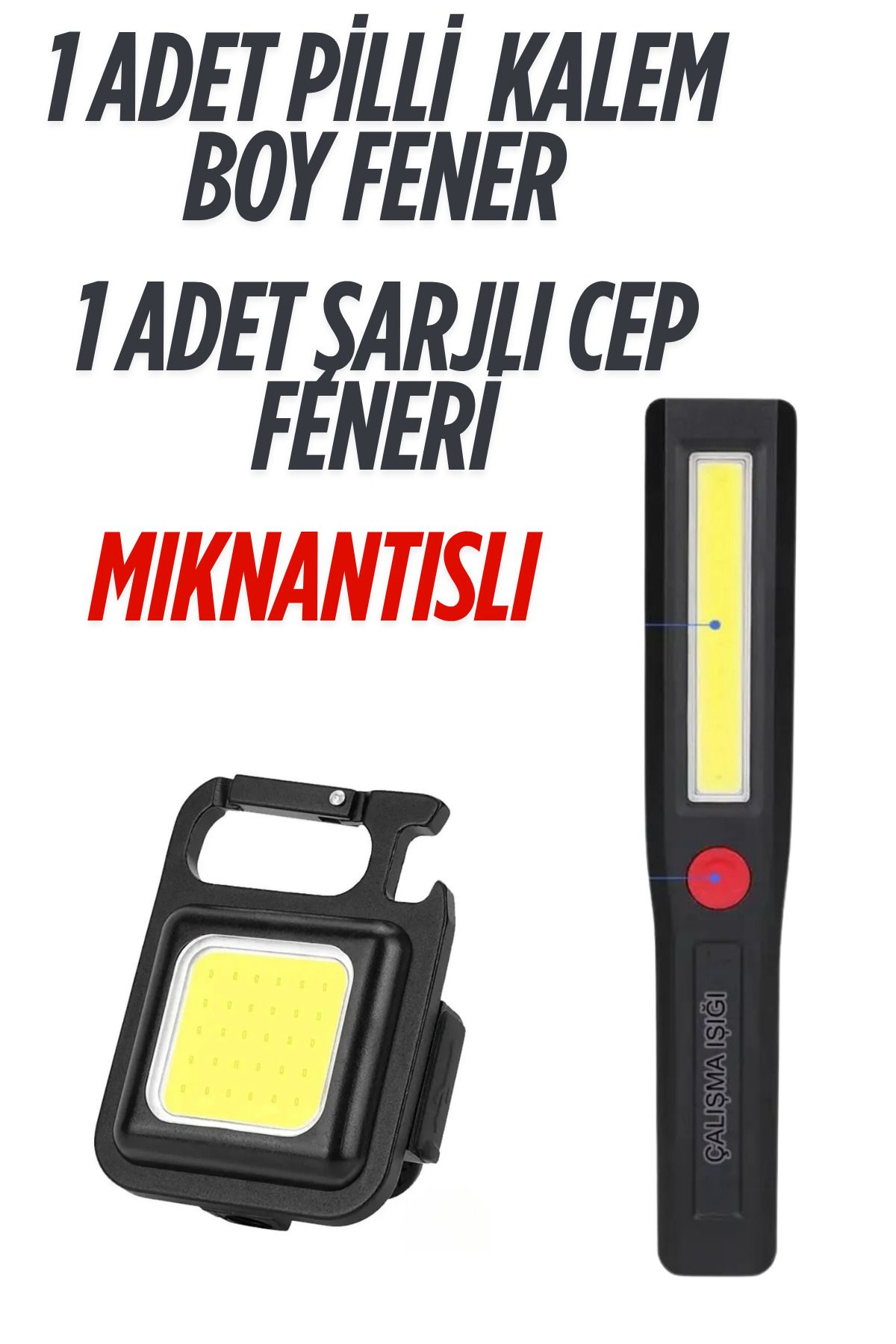 bloomplus Çok Amaçlı Şarjlı Ve Pilli El Feneri Mıknantıslı