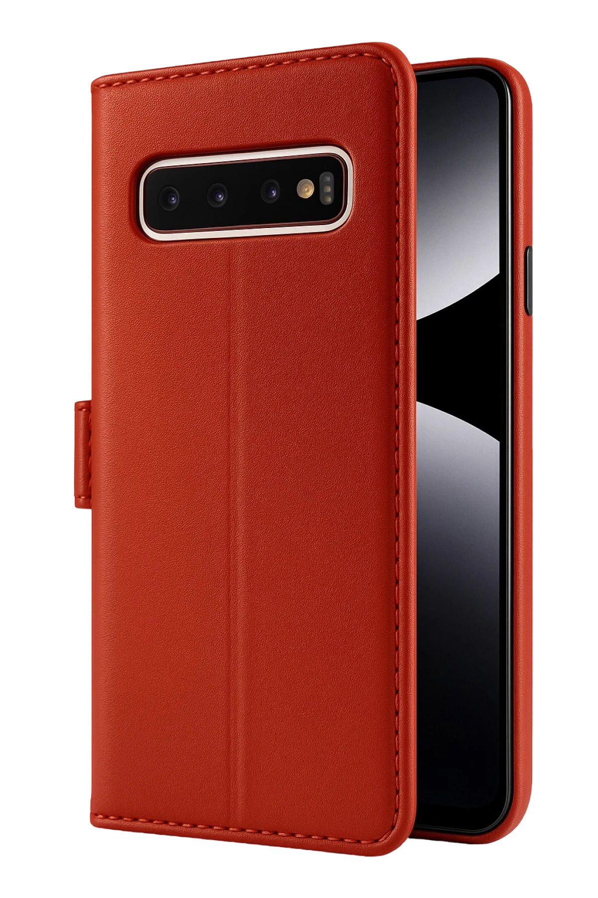 NewFace Samsung Galaxy S10 Plus Trend S Plus Kapaklı Kılıf - Kırmızı YNSMR