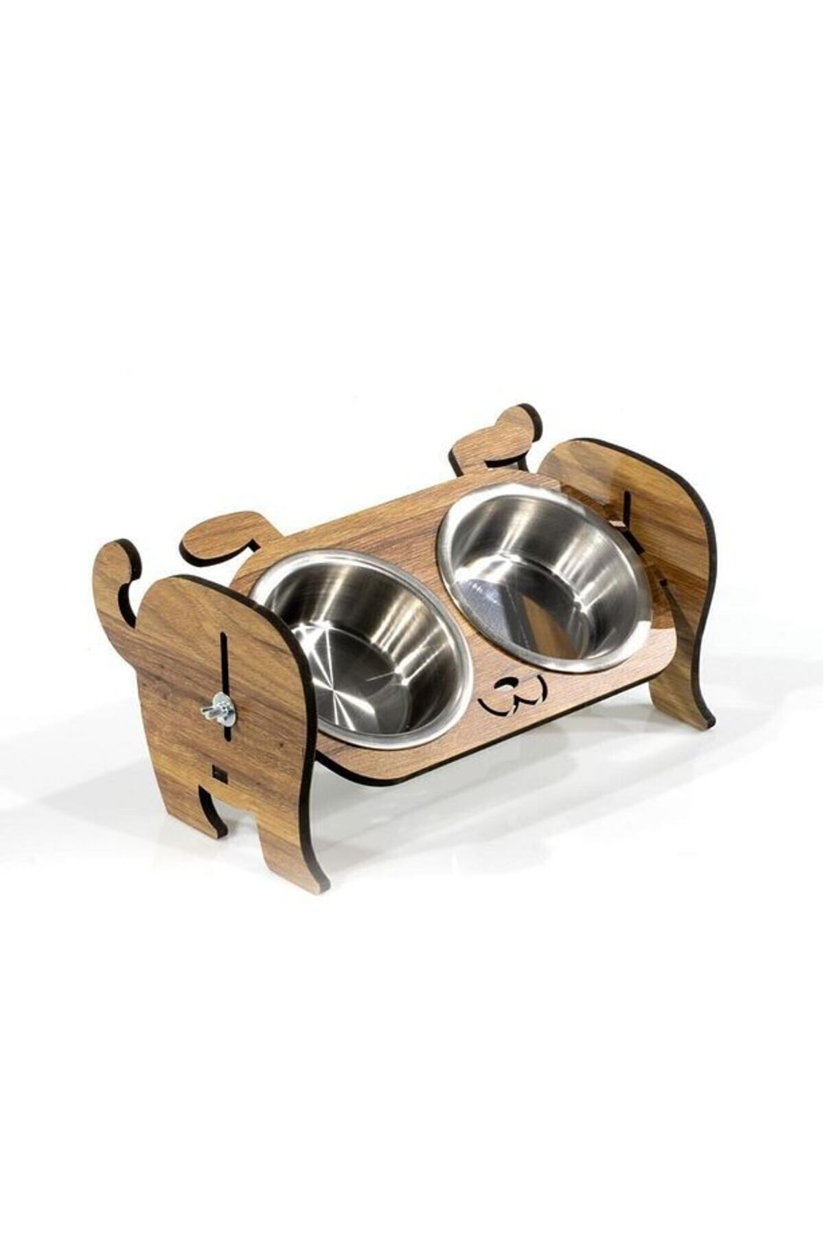 GOBYPET Ahşap Köpek Mama Seramik Su Kabı Standı,Köpekli Mama Kabı, Hediye Kedi- Köpek Halısı