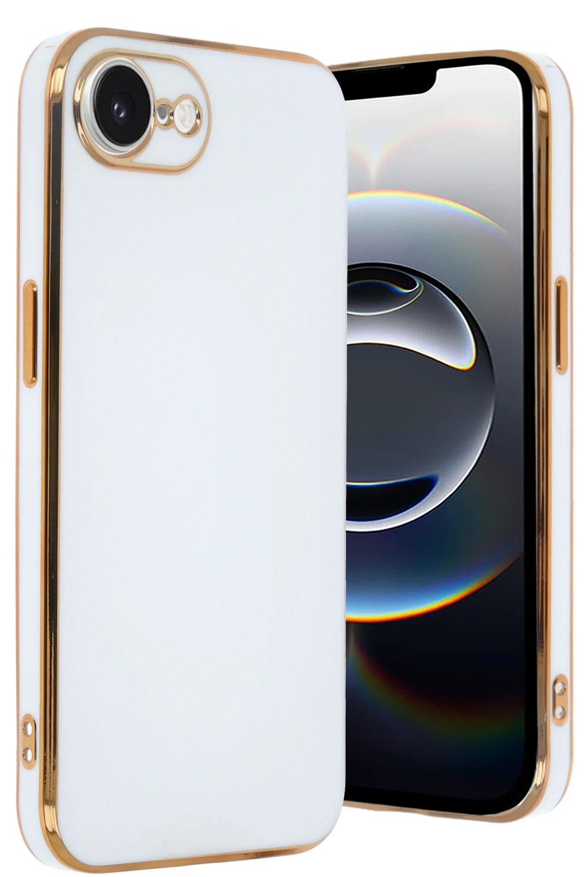 NewFace iPhone 16E Kılıf Volet Silikon - Beyaz YNSMR