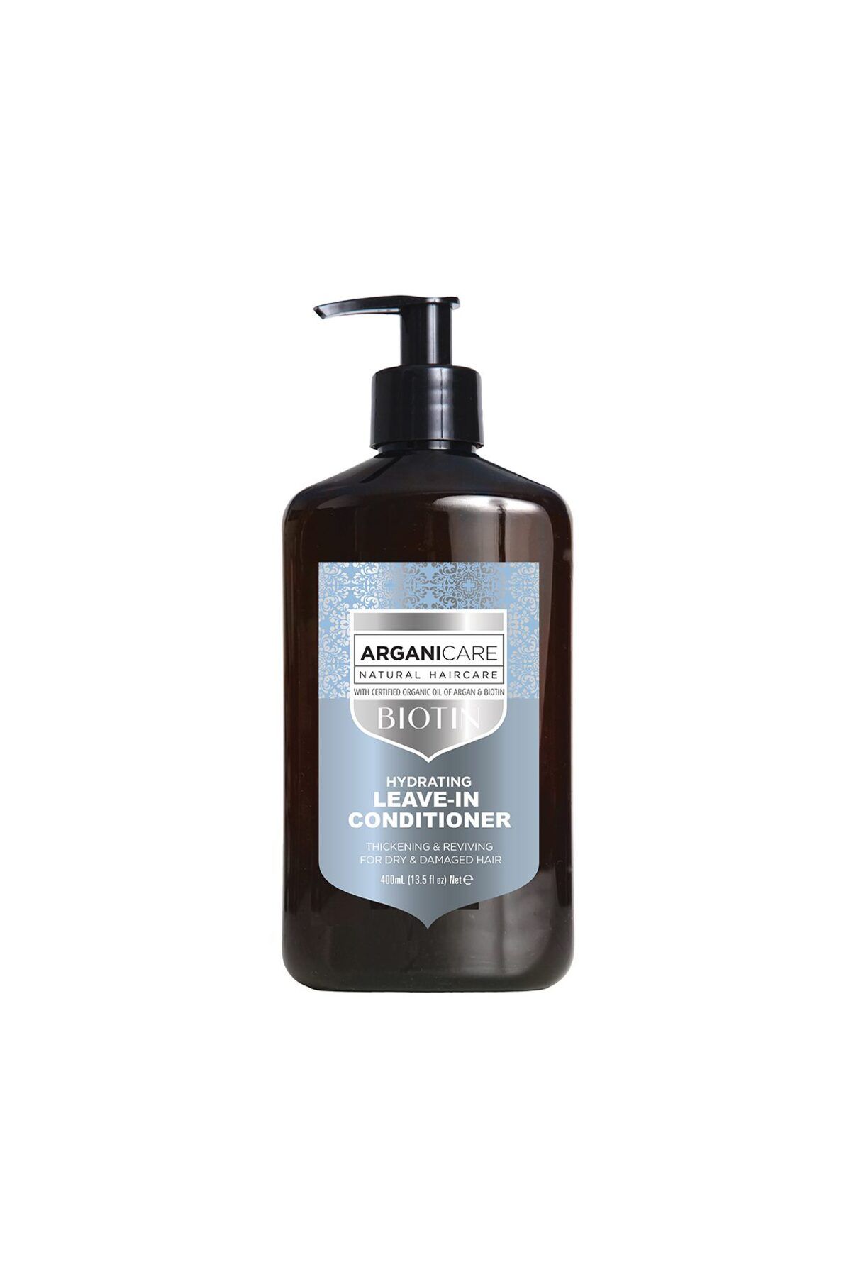 Arganicare Balsam Fără Clătire Cu Biotină, Pentru Păr Uscat Sau Deteriorat, Arganicare, 400 Ml - One Size
