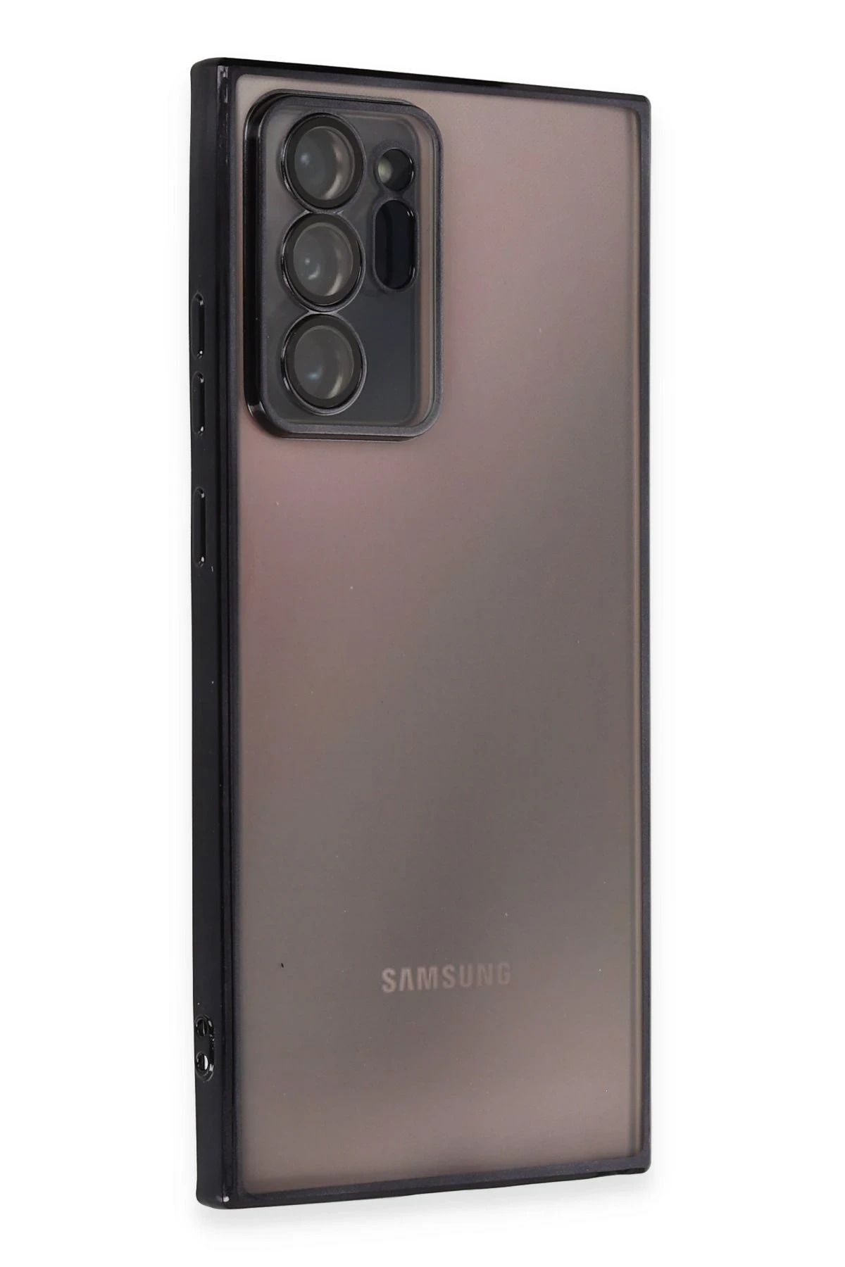NewFace Samsung Galaxy Note 20 Ultra Kılıf Lensli Silikon - Siyah YNSMR